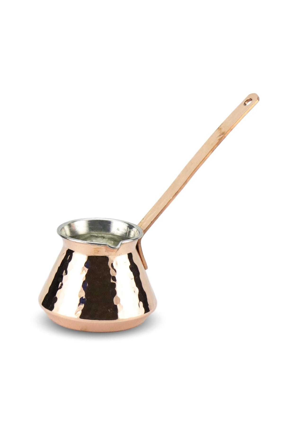 Sonay Bakırcılık Kalın Dövme Topak Bakır Cezve 4 Fincanlık