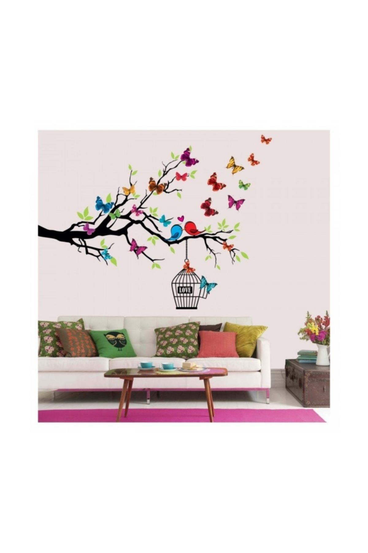 artikel asik kuslar 132x99 cm duvar sticker fiyati yorumlari trendyol