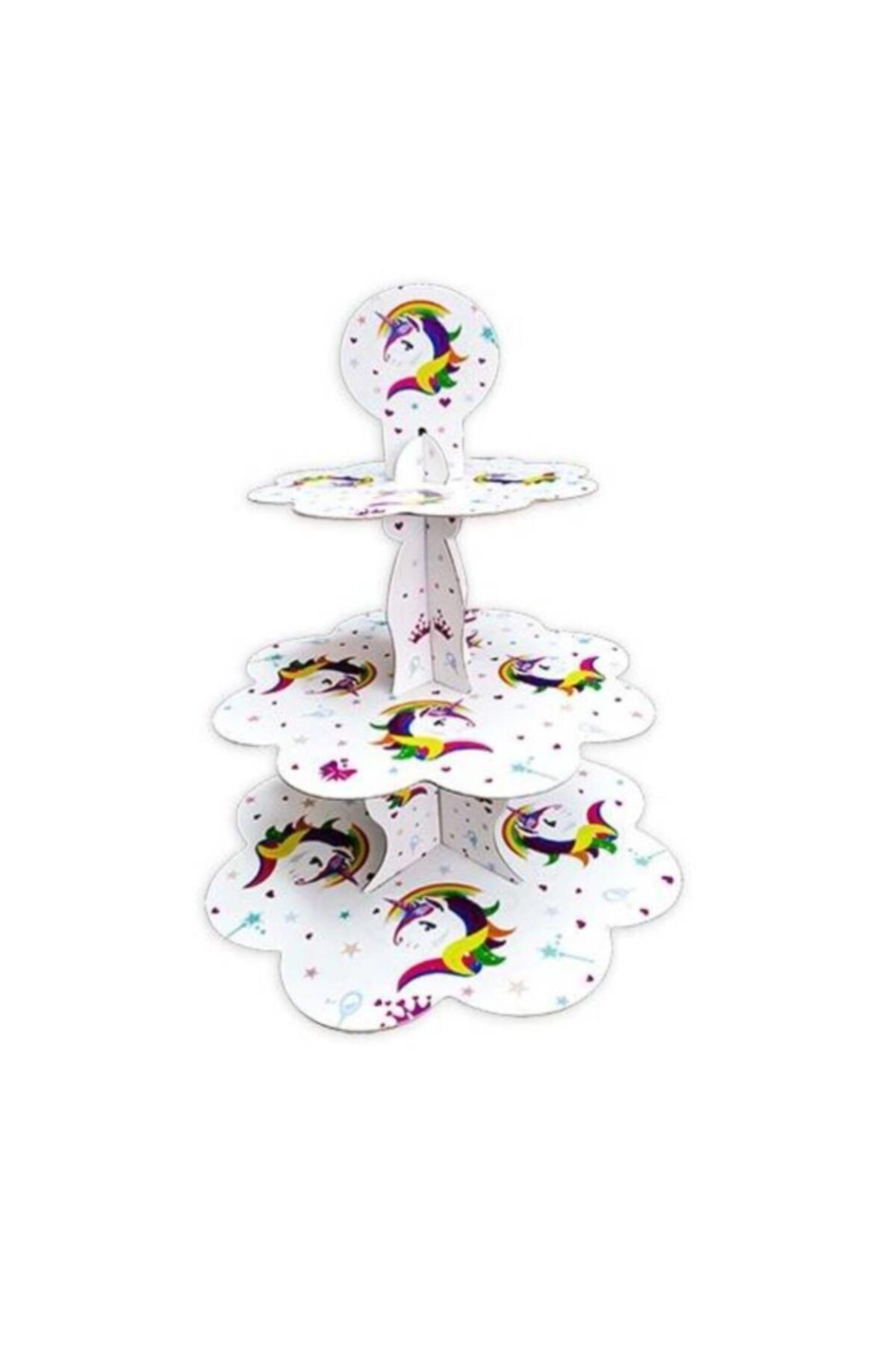 PartiPan Beyaz Unicorn Kek Standı