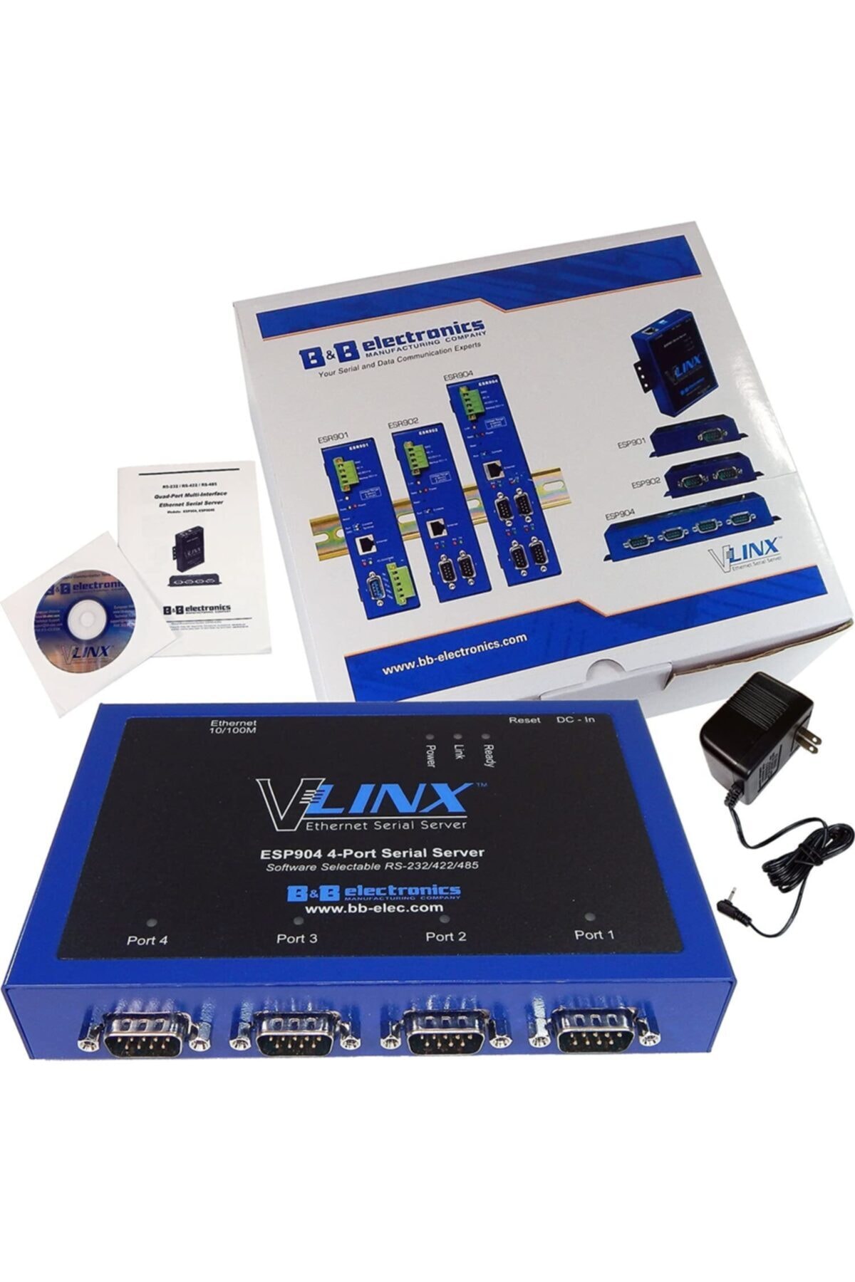 Alf Vlınx 4-portlu Seri Bağlantılı Ethernet Dönüştürücsü Bb-esp904e Retail Esp904 Power Supply & Driver