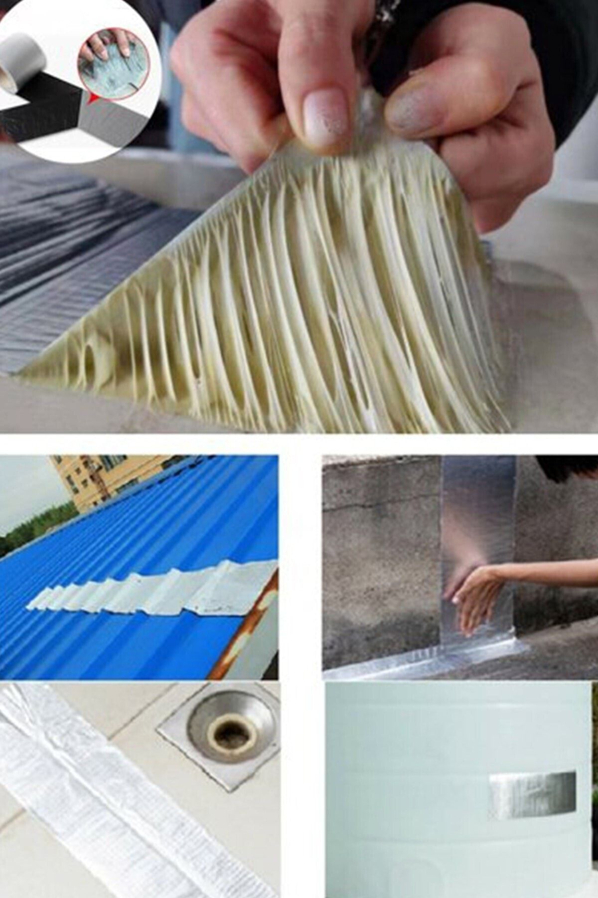 Markafox Su Sızdırmaz Çamur Bant Süper Güçlü Alüminyum Izolasyon Bandı 10m X 5cm 1430