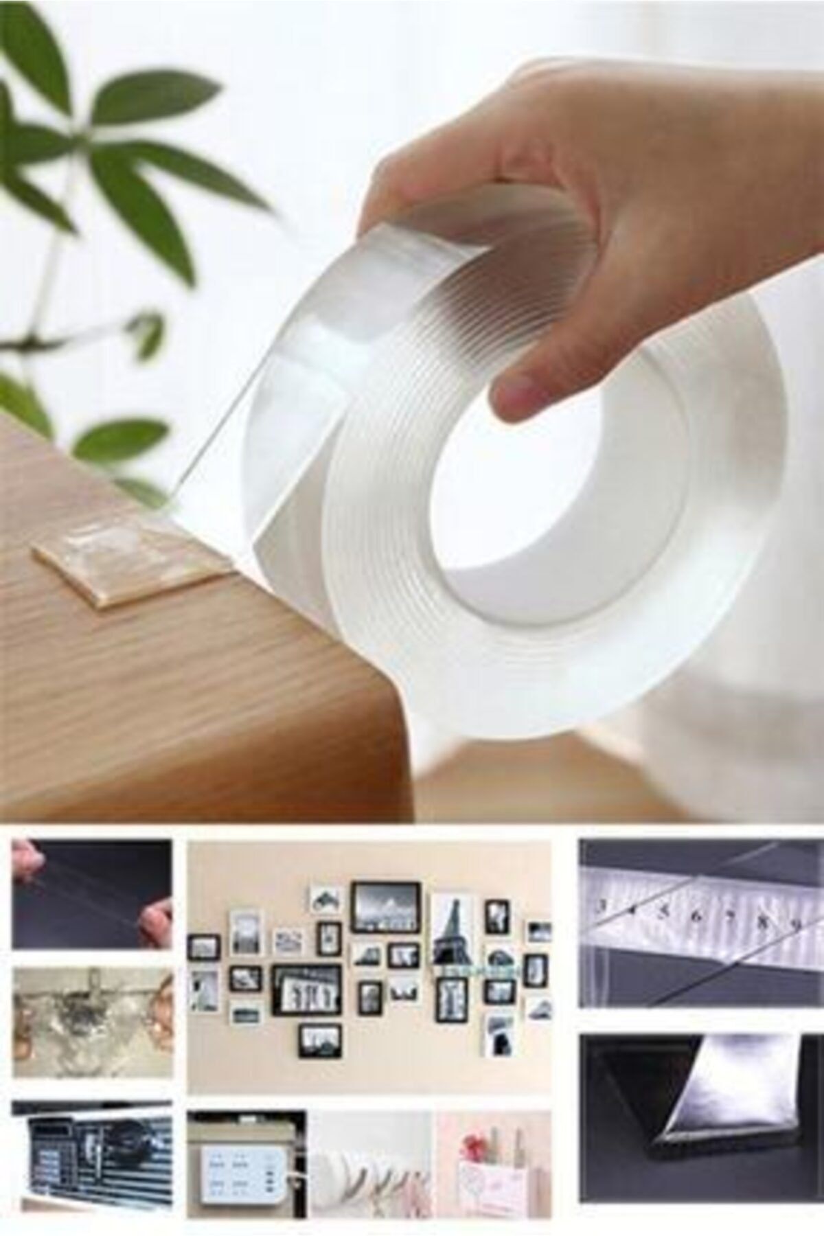 High PRINT Çift Taraflı Bant-nano Teknolojili-süper Güçlü Bant-yapıştırıcı 3 Metre 10mm