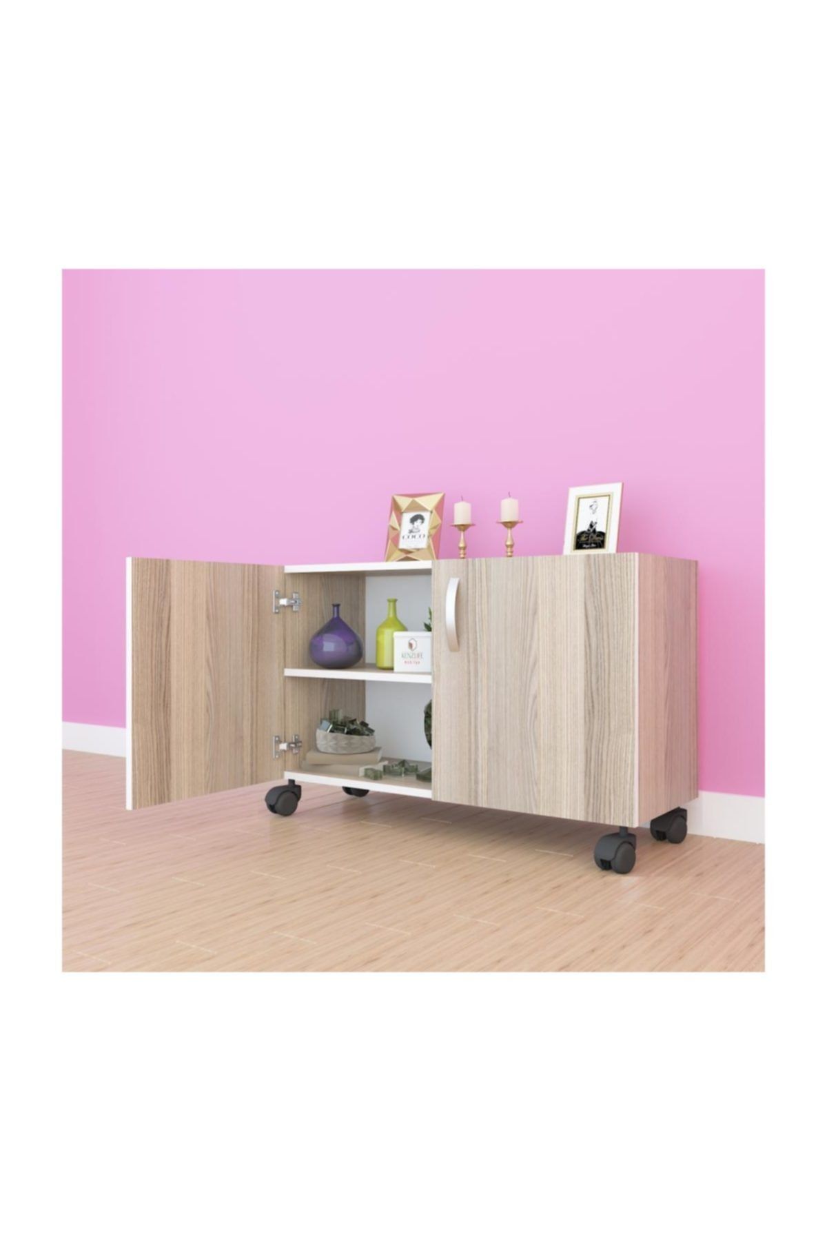 Kenzlife mutfak dolabı rabia 048*090*032 crd kapaklı tekerlekli banyo evrak ofis kitaplık ayakkabılı