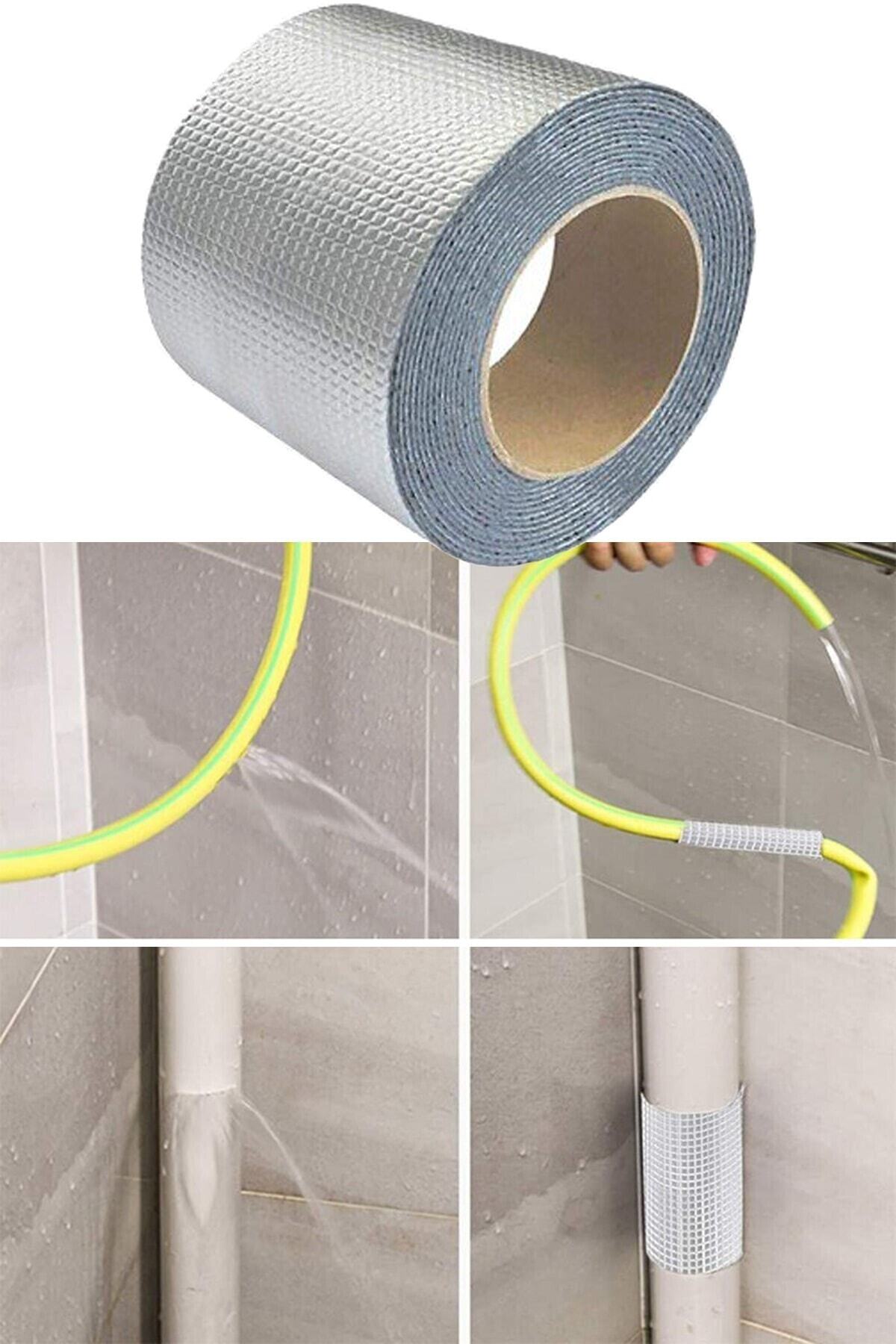 Markafox Alüminyum Izolasyon Tamir Çatı Boru Çatlak Çamur Bant 5 Metre 5mx5cm