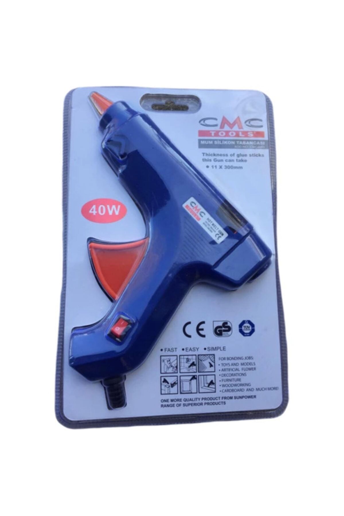 CMC Tools Mum Silikon Tabancası 40w Koruma Anahtarlı