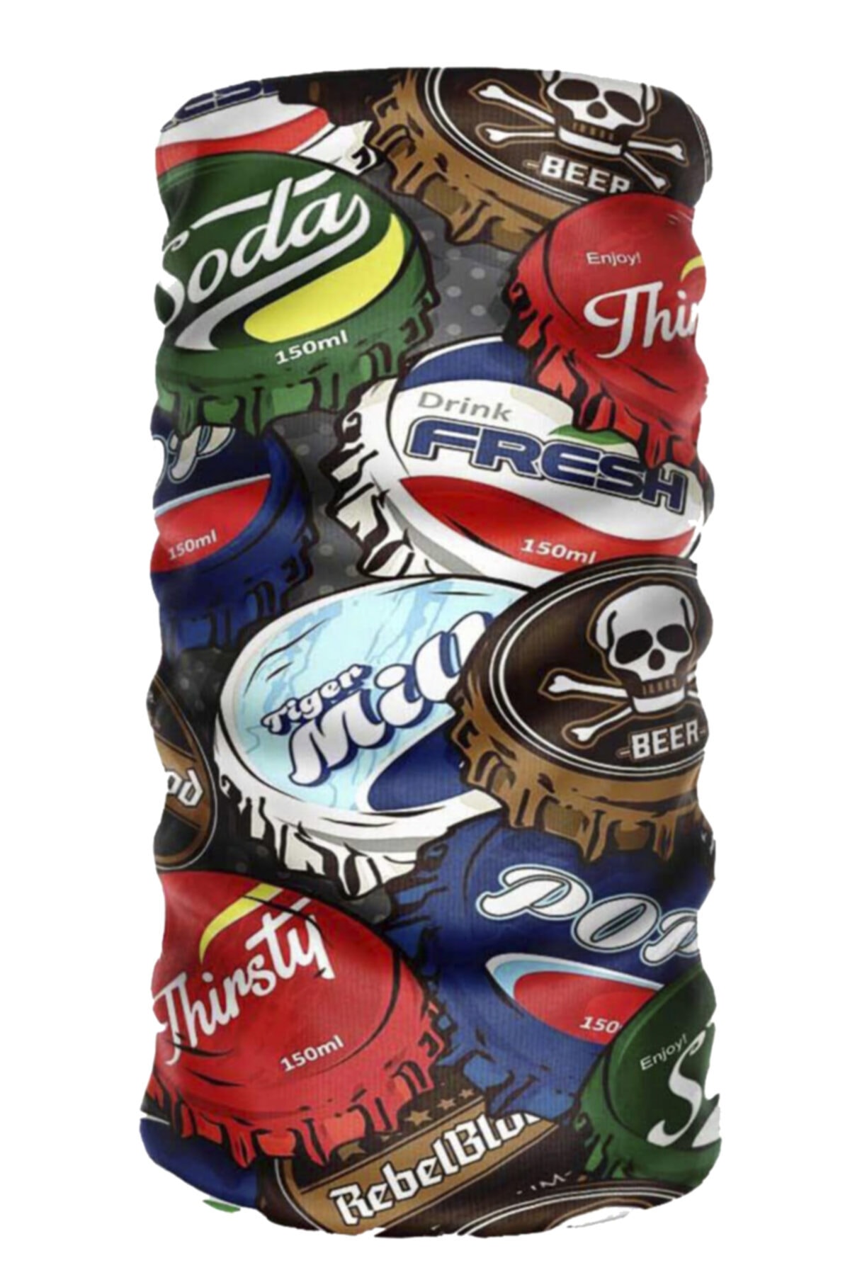 eTaktik Unisex Yeşil Renkli Collar Drink Fresh Don't Panic Baskılı Boyunluk Bandana