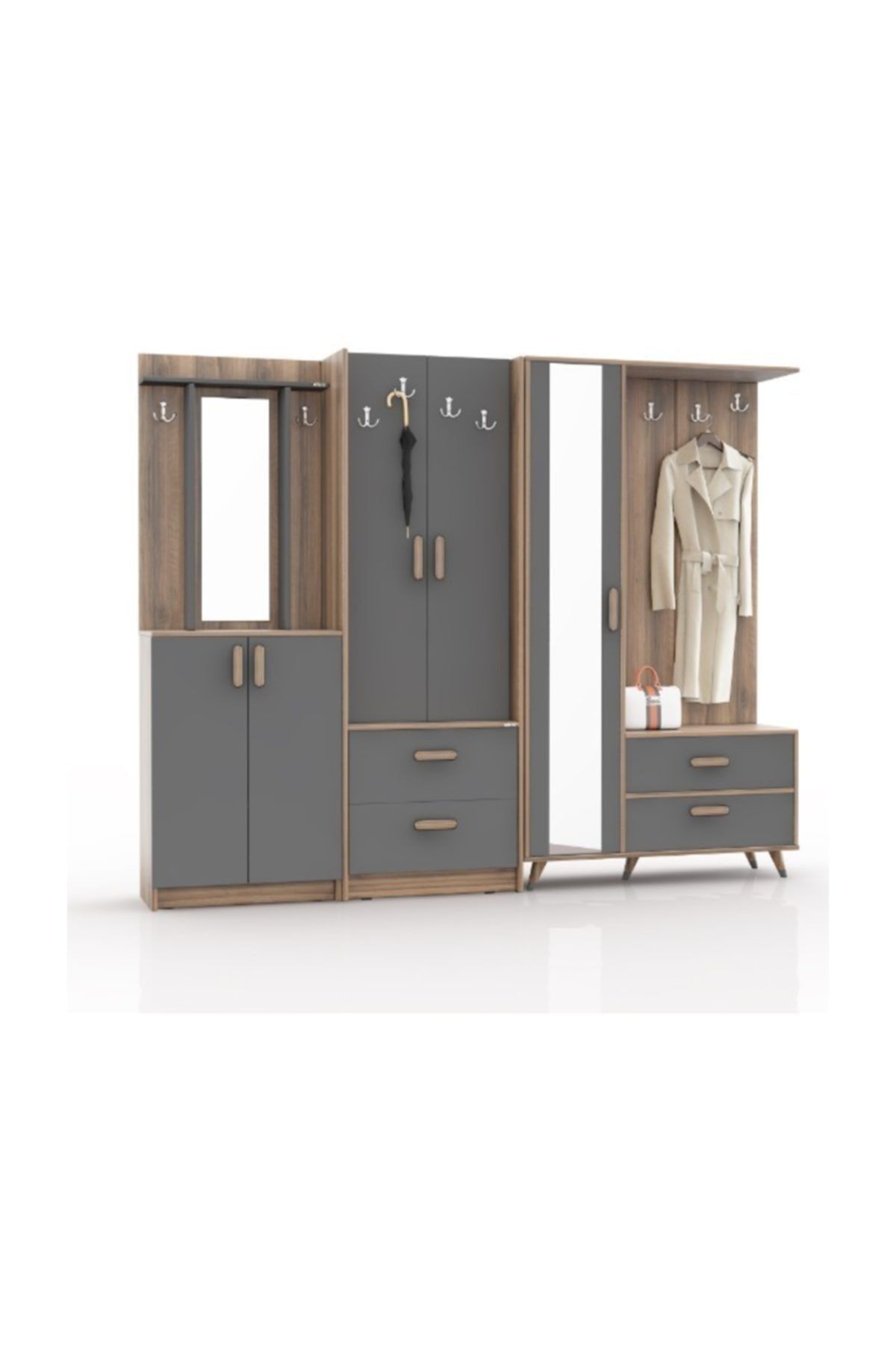 Abre Vm-346348342 Antrasit Vestiyer Portmanto