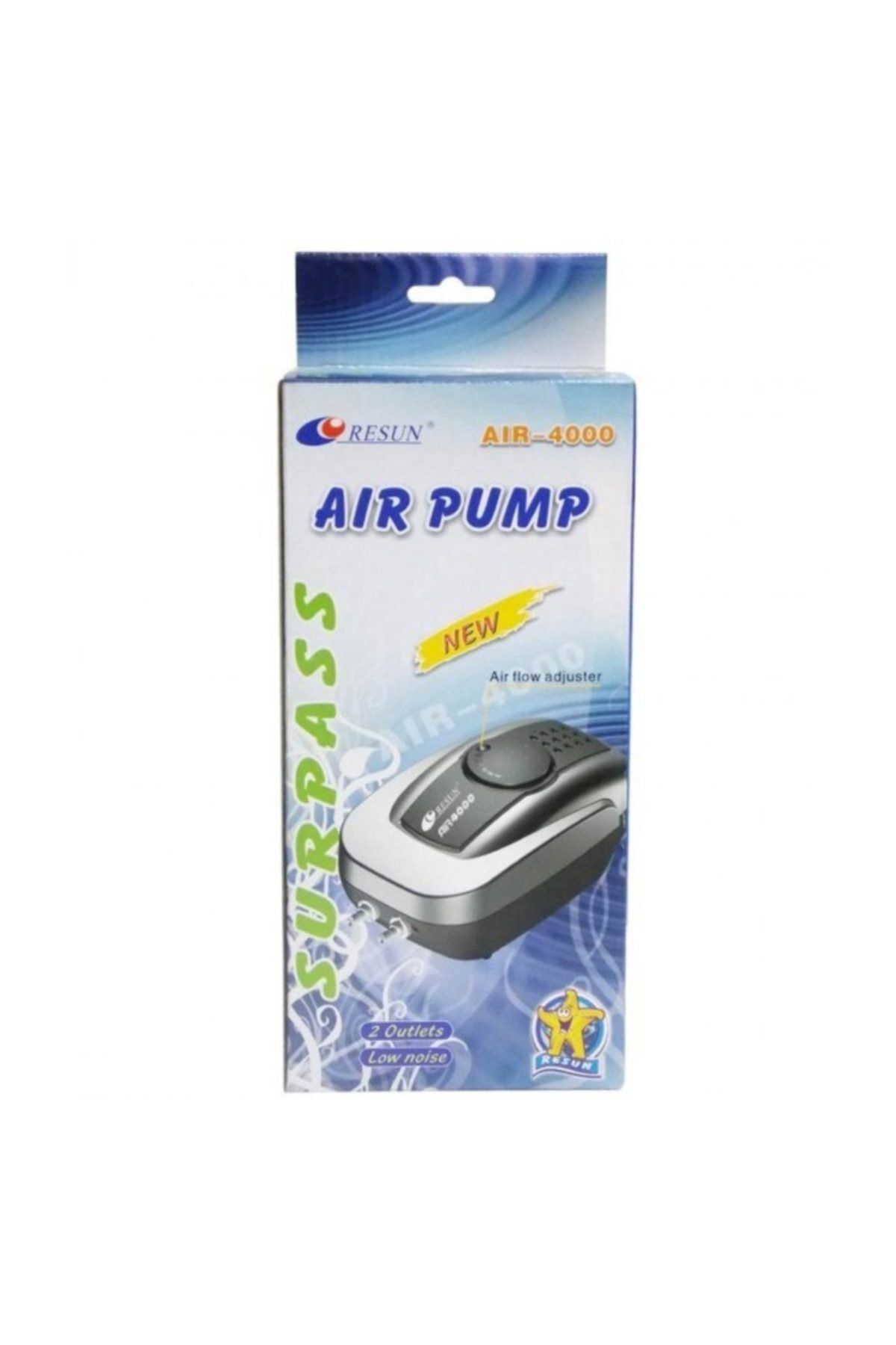 Resun Air 4000 Çift Çıkışlı Akvaryum Hava Motoru 4,5 L/dk Hediyeli
