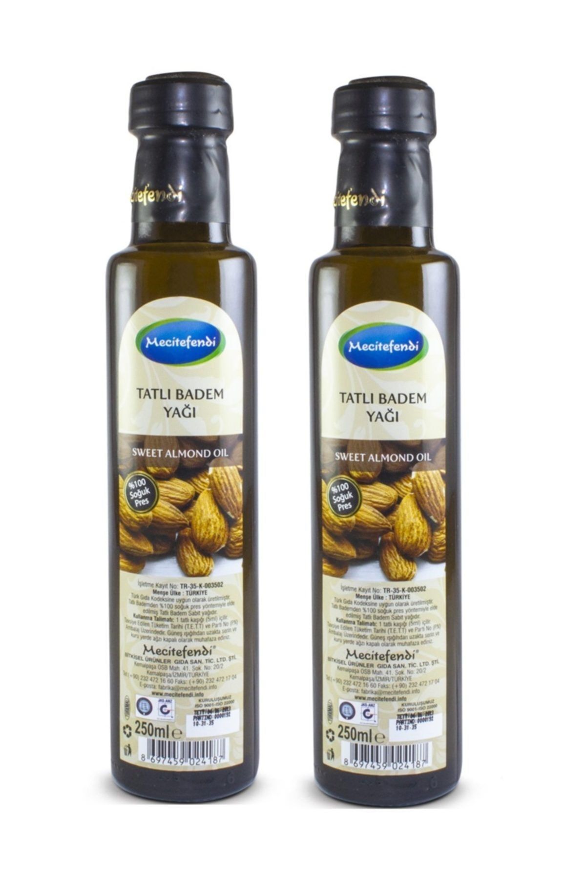 Mecitefendi 2 Adet  Tatlı Badem Yağı 2x250 Ml
