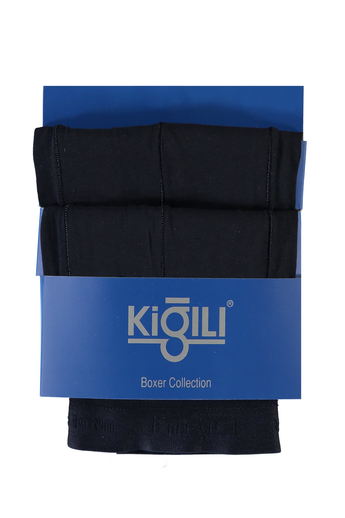 Kiğılı Erkek Açık Lacivert 2'li Düz Süprem Boxer
