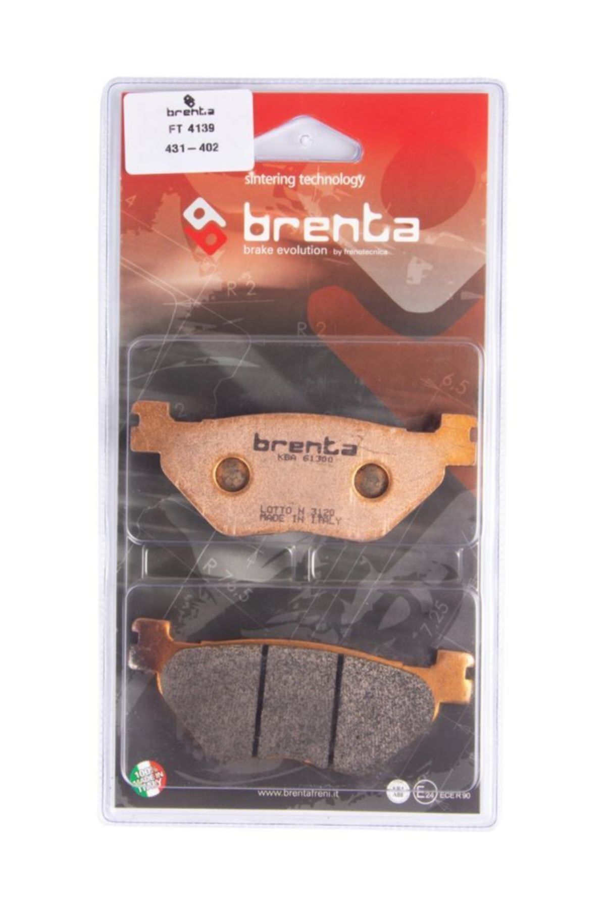 Brenta Yamaha V-max 1700 Disk  Sinter Metal Arka Fren Balata  (2009-0)
