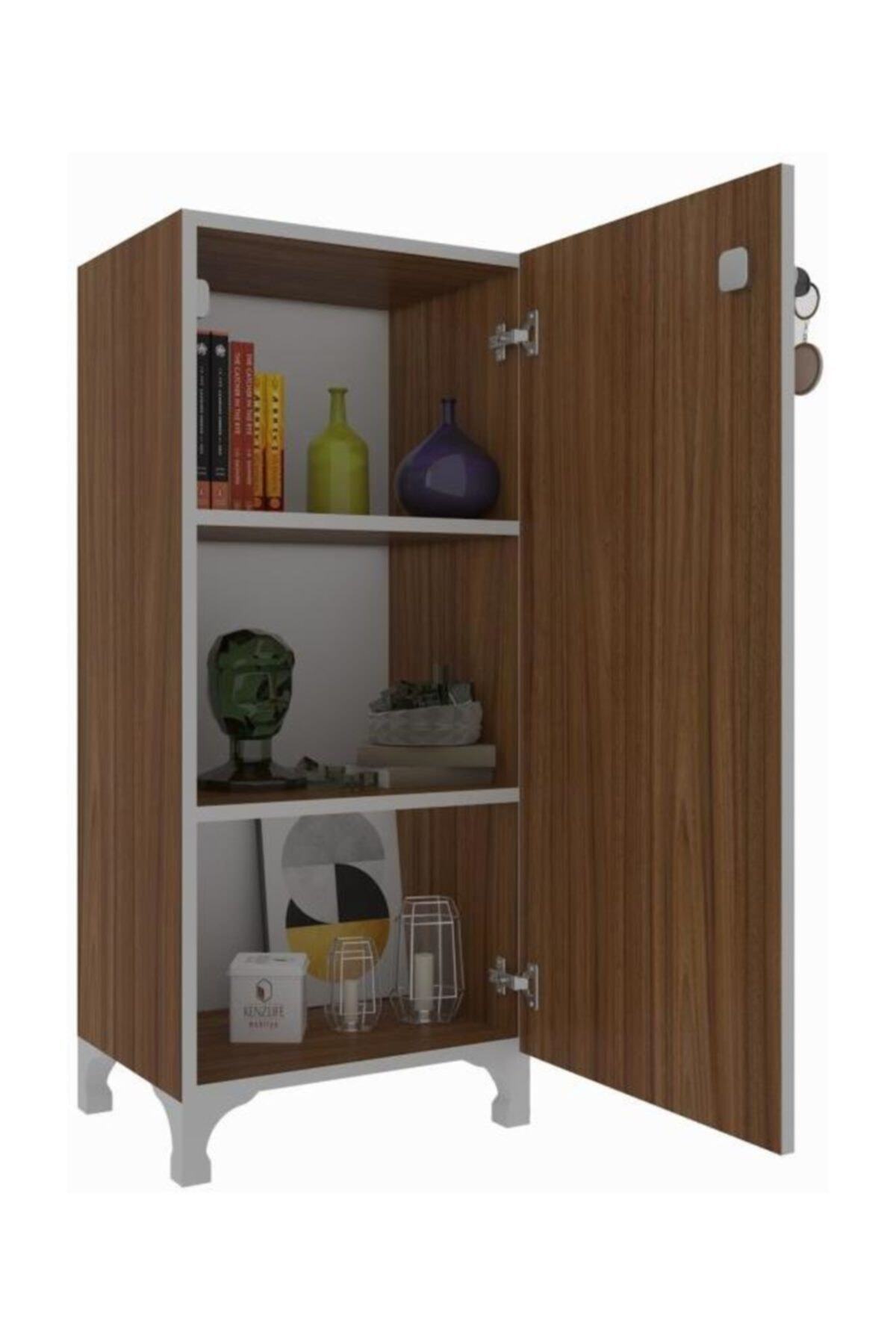 Kenzlife mutfak dolabı zehra 108*050*032 cvz kilitli ayaklı banyo evrak ofis kitaplık