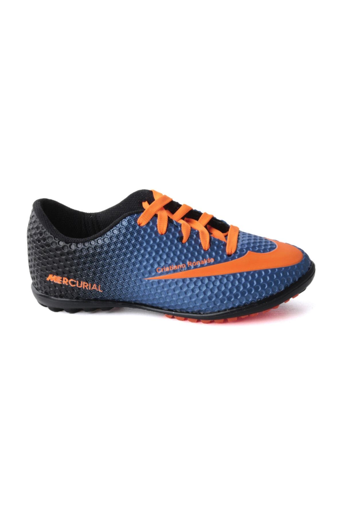Walked Erkek Çocuk Mavi  Halısaha Futbol Spor Ayakkabı 401