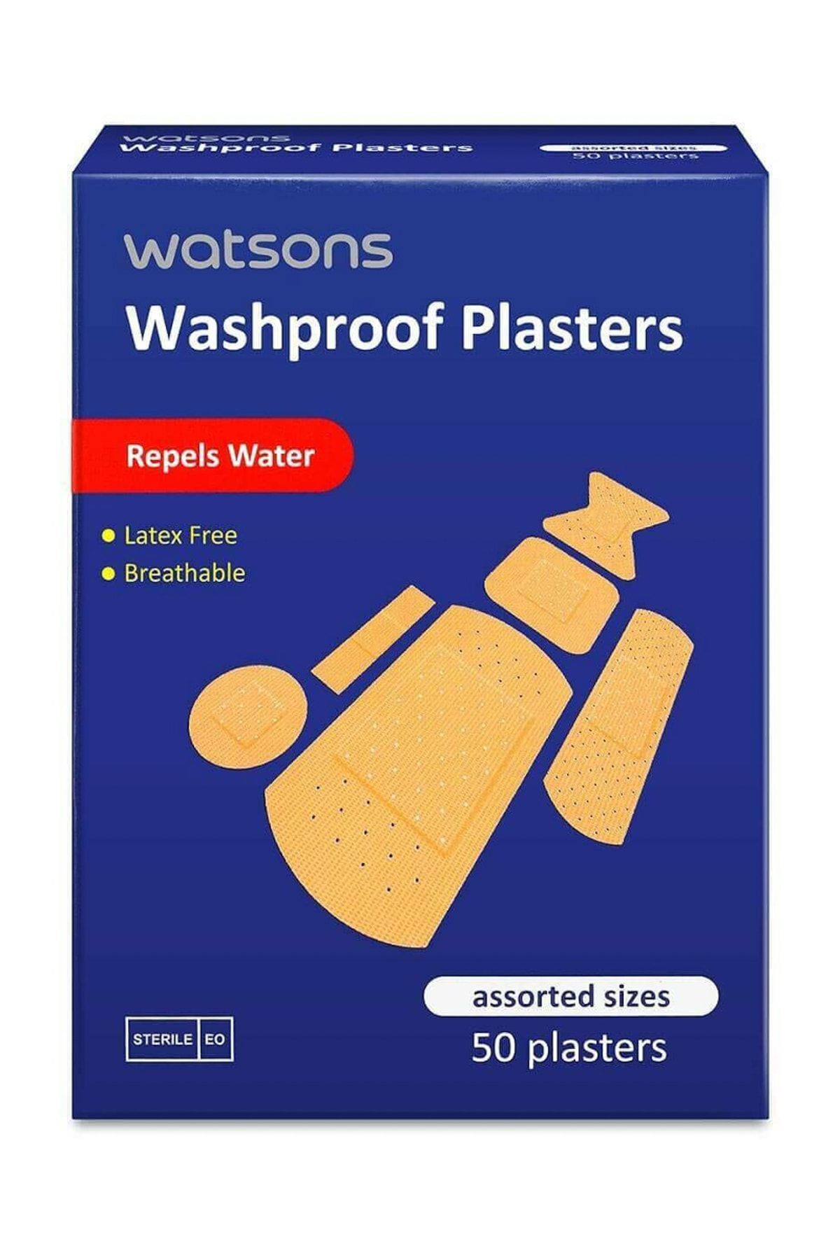 Watsons Washproof Assorted Plasters 50 Adet 4894532242474
