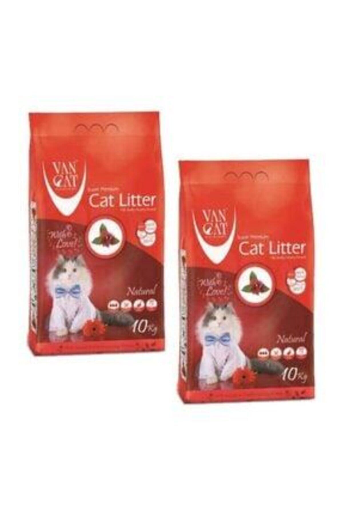 Vancat 10 Kg Naturel Süper Beyaz Ince Taneli Kedi Kumu X 2 Adet
