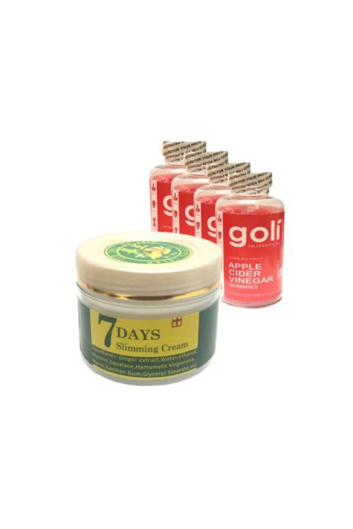 HİNTOHU 7days Slimming Cream Ginger Miracle 100ml Zencefil Mucizesi Ve Golı Apple Cider Vineger Gummy