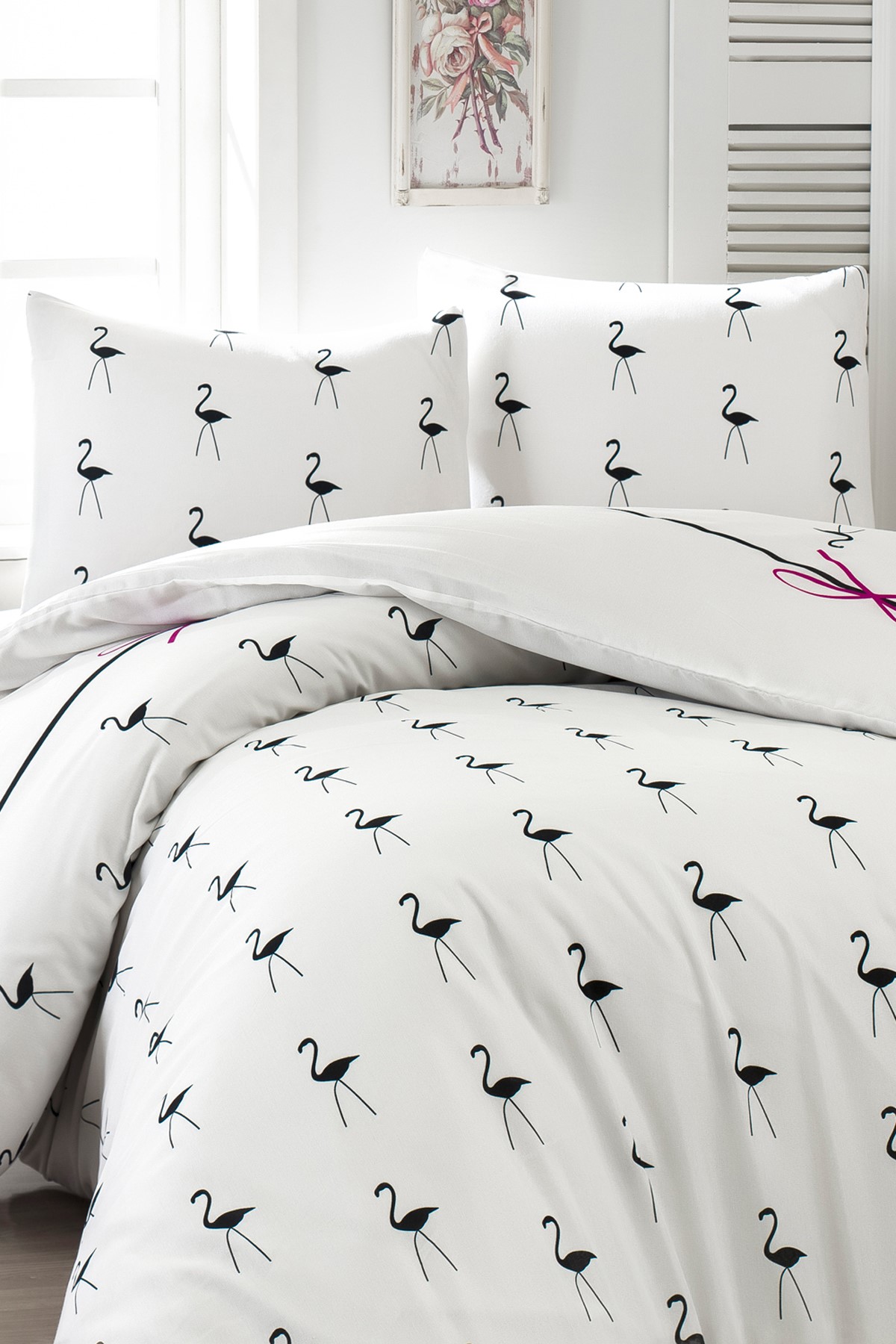 Ev Ev Home Tek Kisilik Kolay Utulenir Nevresim Takimi Flamingo Beyaz Fiyati Yorumlari Trendyol