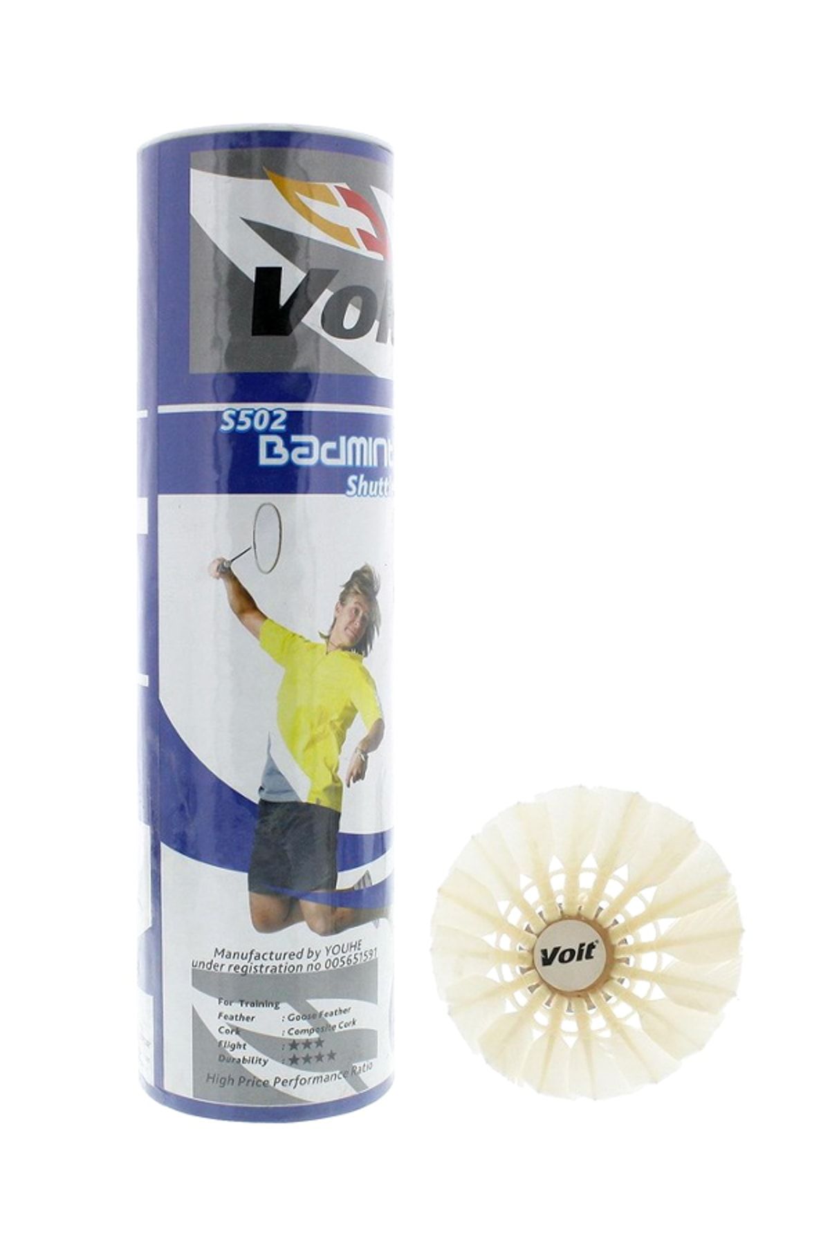 Voit Unisex Badmınton Topu Voit S502 Training Badminton Topu