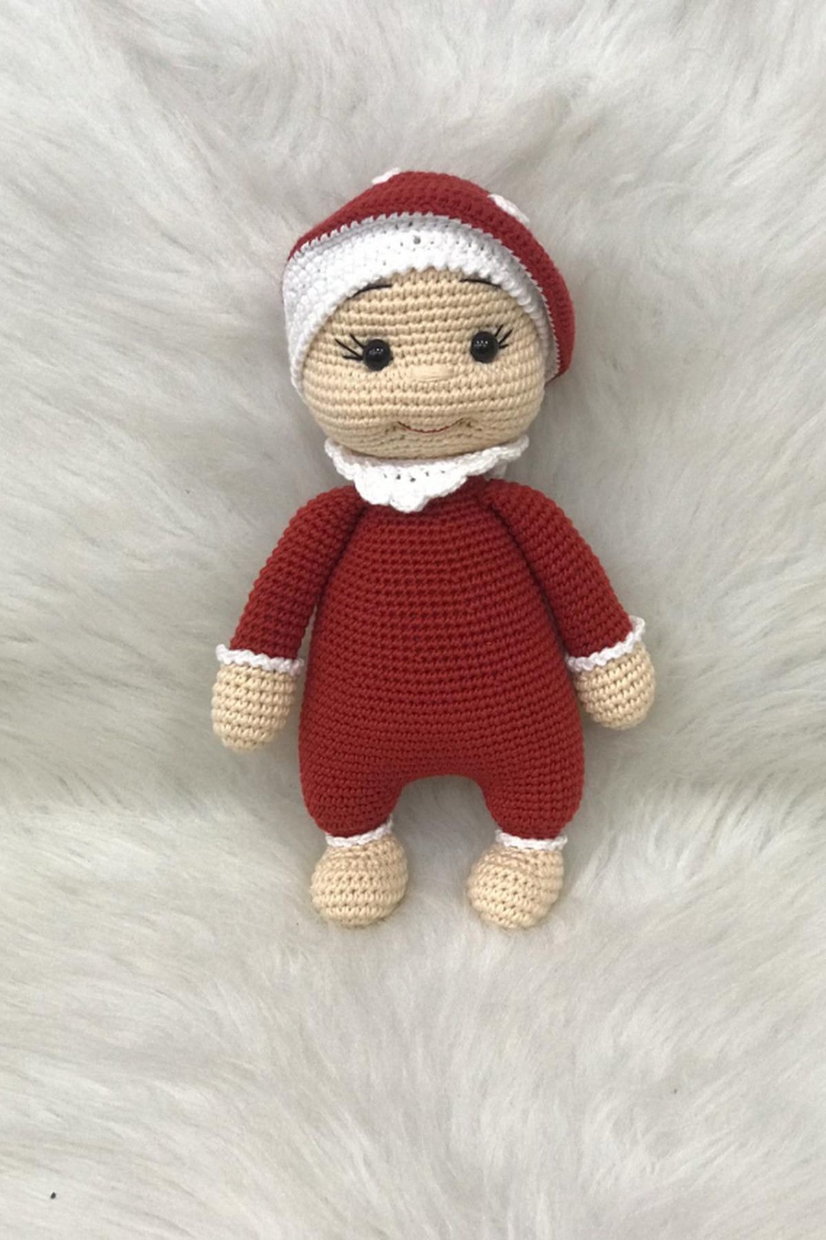 Fietra Amigurumi Organik El Örmesi Mantar Kız Bebek