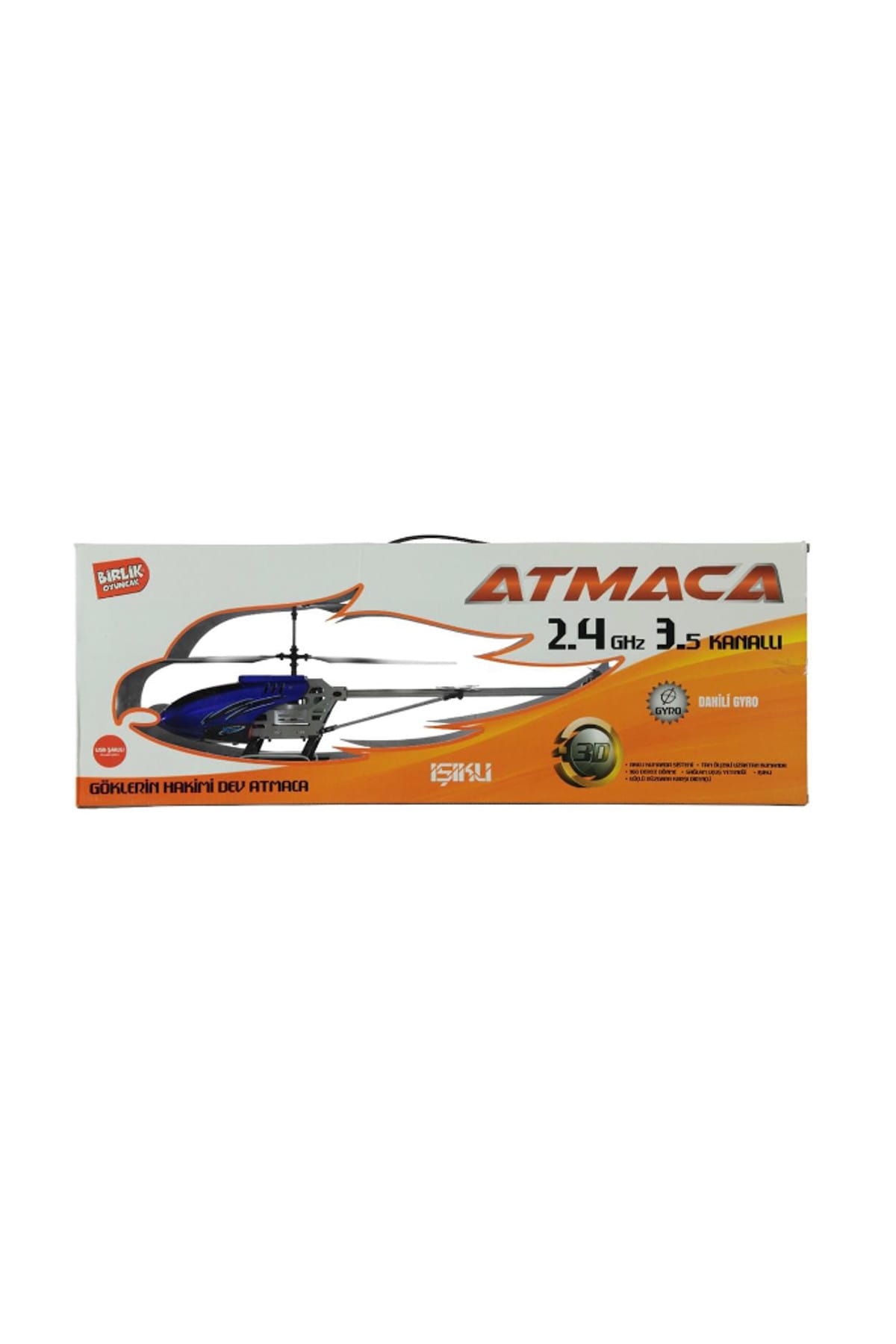 Birlik Oyuncak Uzaktan Kumandalı Helikopter Birlik Dev Atmaca 43 Cm 2.4 Ghz 3.5 Kanallı Mavi /