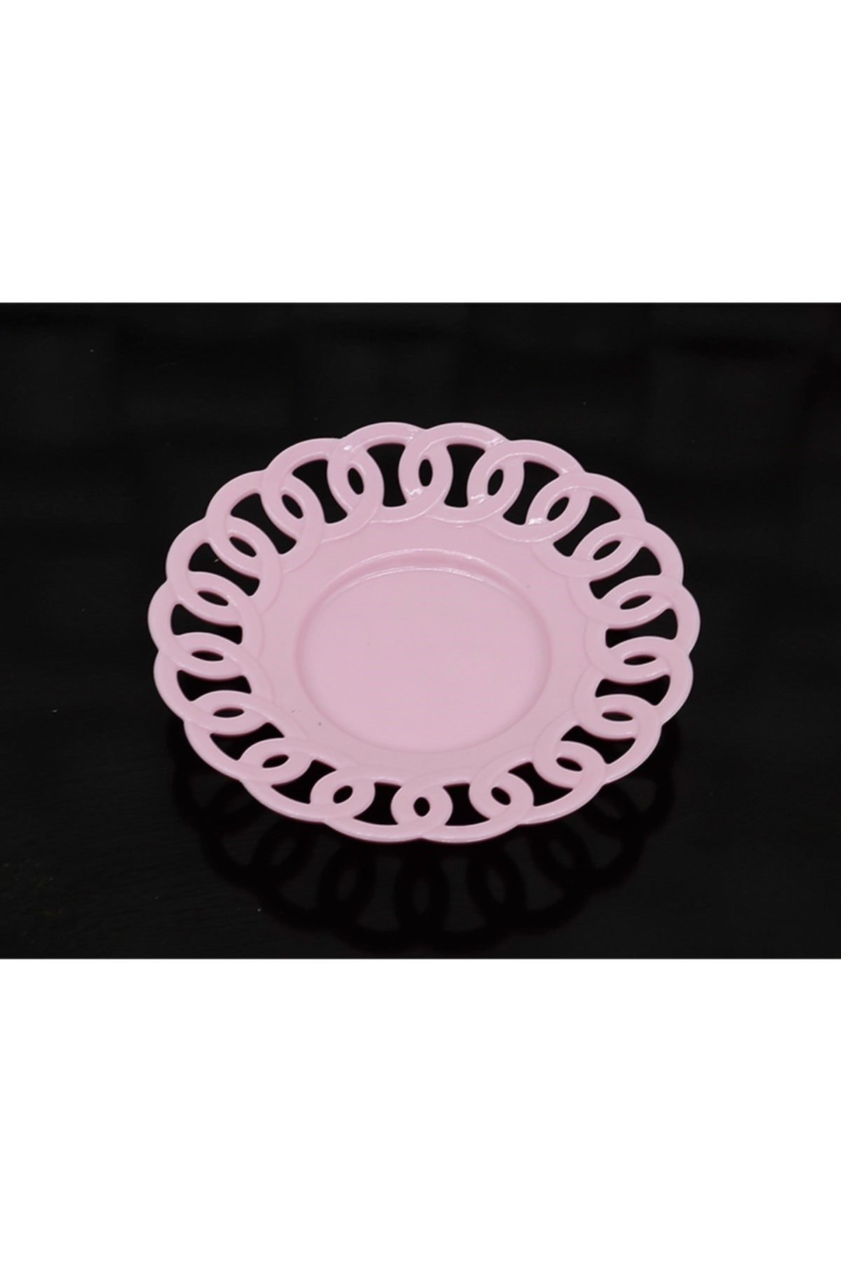 Timex Çay Tabağı Porselen Görünümlü Plastik Hanımeli Kristal  Pembe