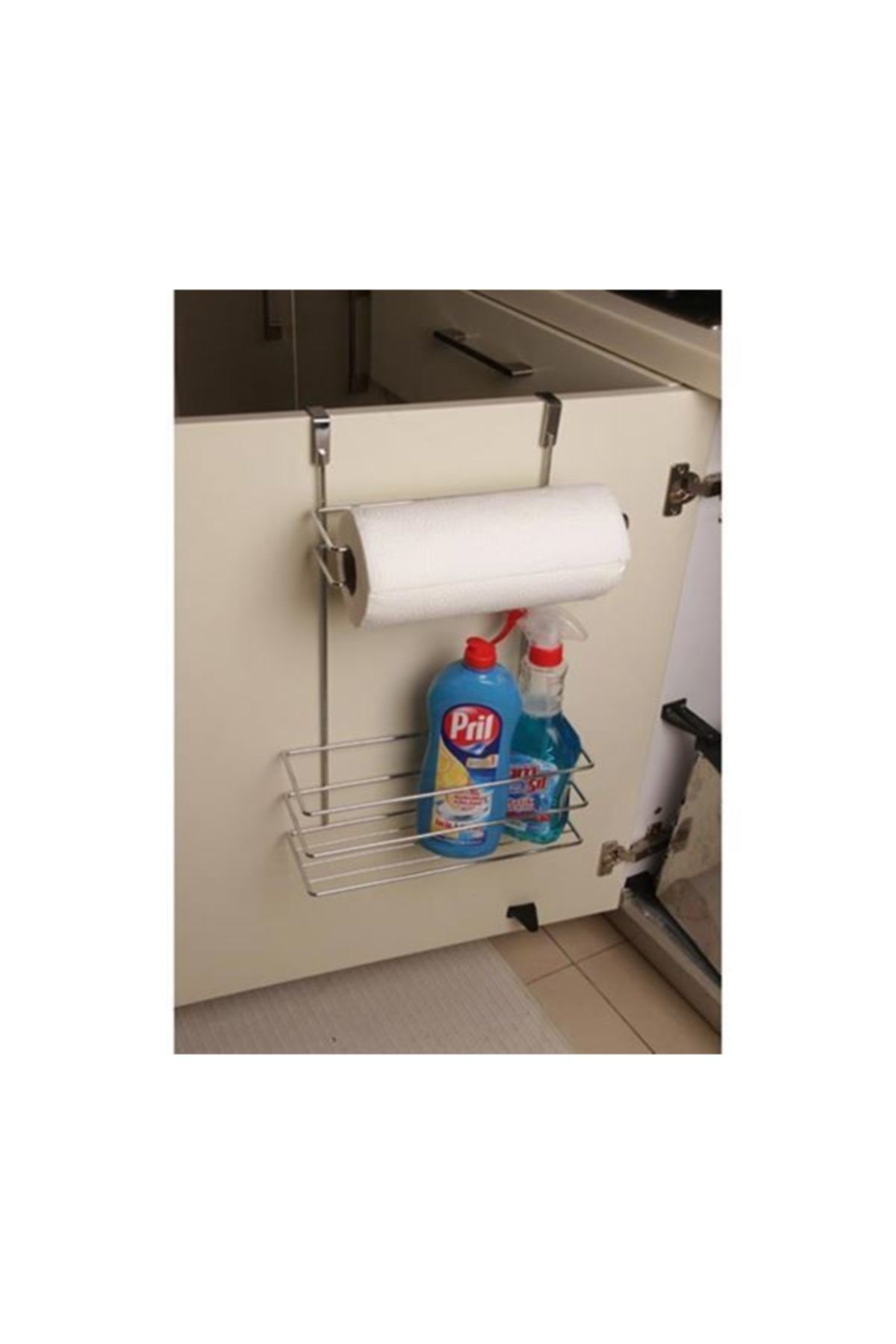MİEN Orsa Dolap Kapağı Pratik Deterjanlık , Dolap Içi Yer Kazandıran Metal Bulaşık Deterjanlığı