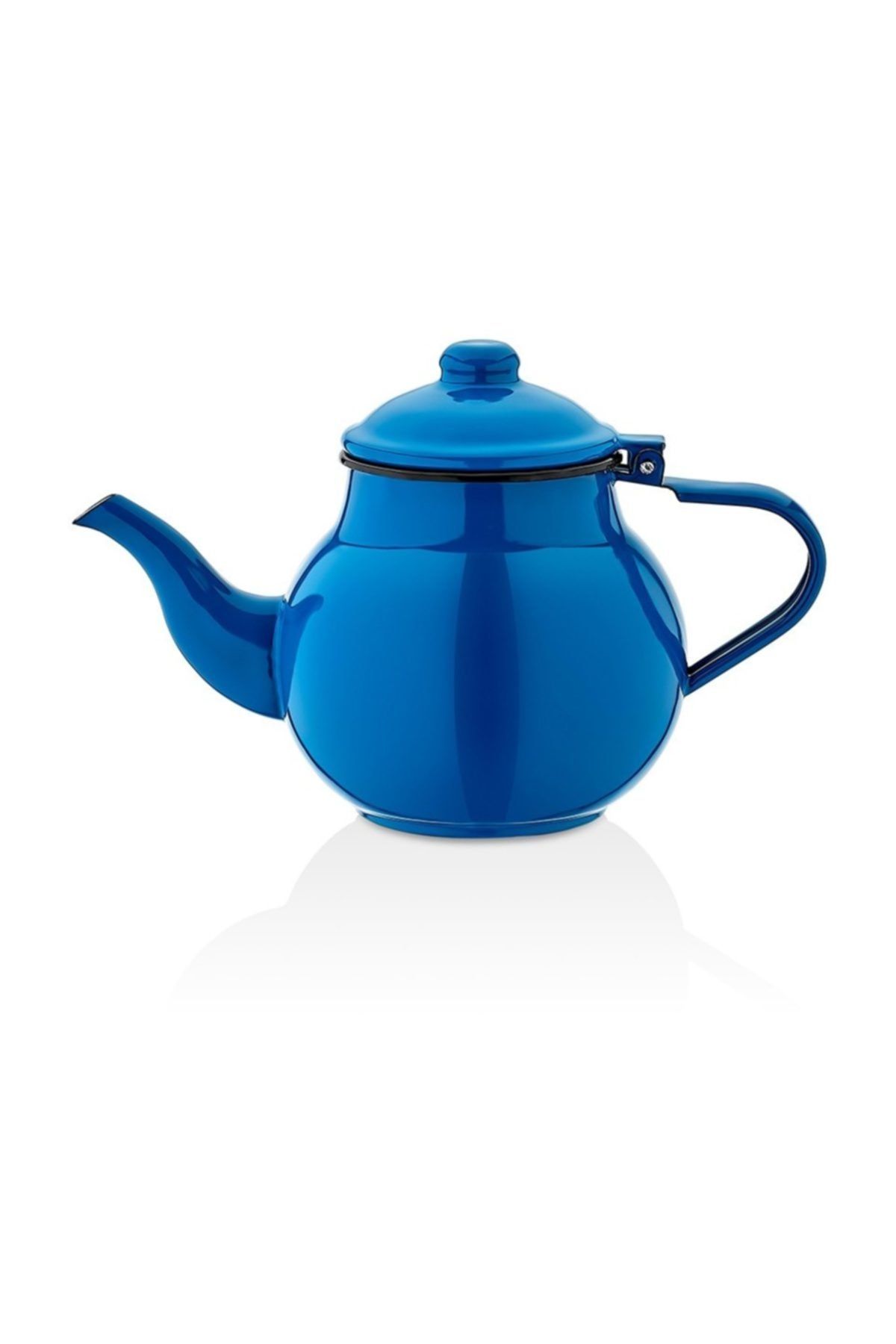 Ebru Emaye Demlik Çinko Eski Tip Mavi Üst Çay Demliği 1.5 Lt No:15