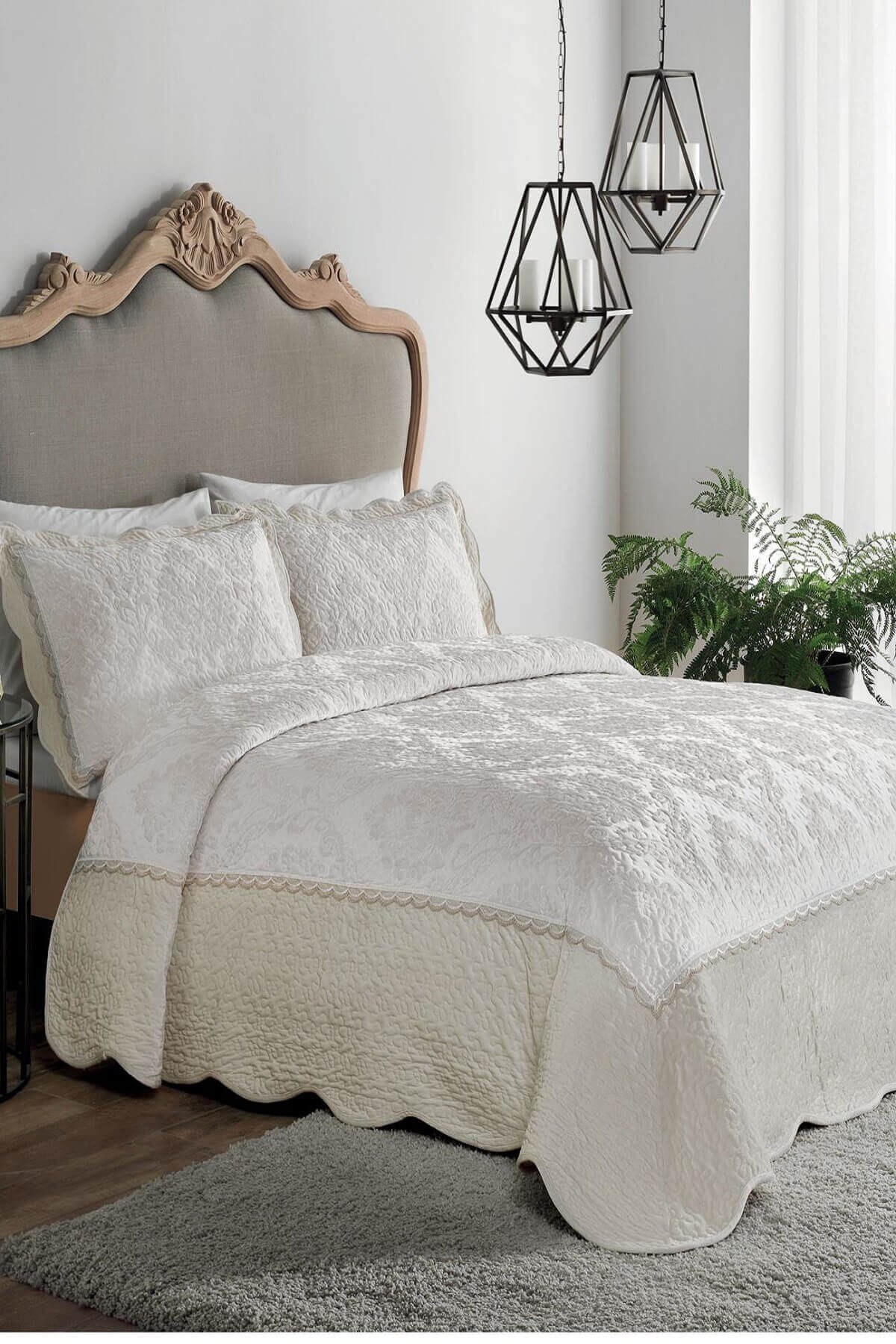 tac cift kisilik june yatak ortusu seti 71126078 fiyati yorumlari trendyol