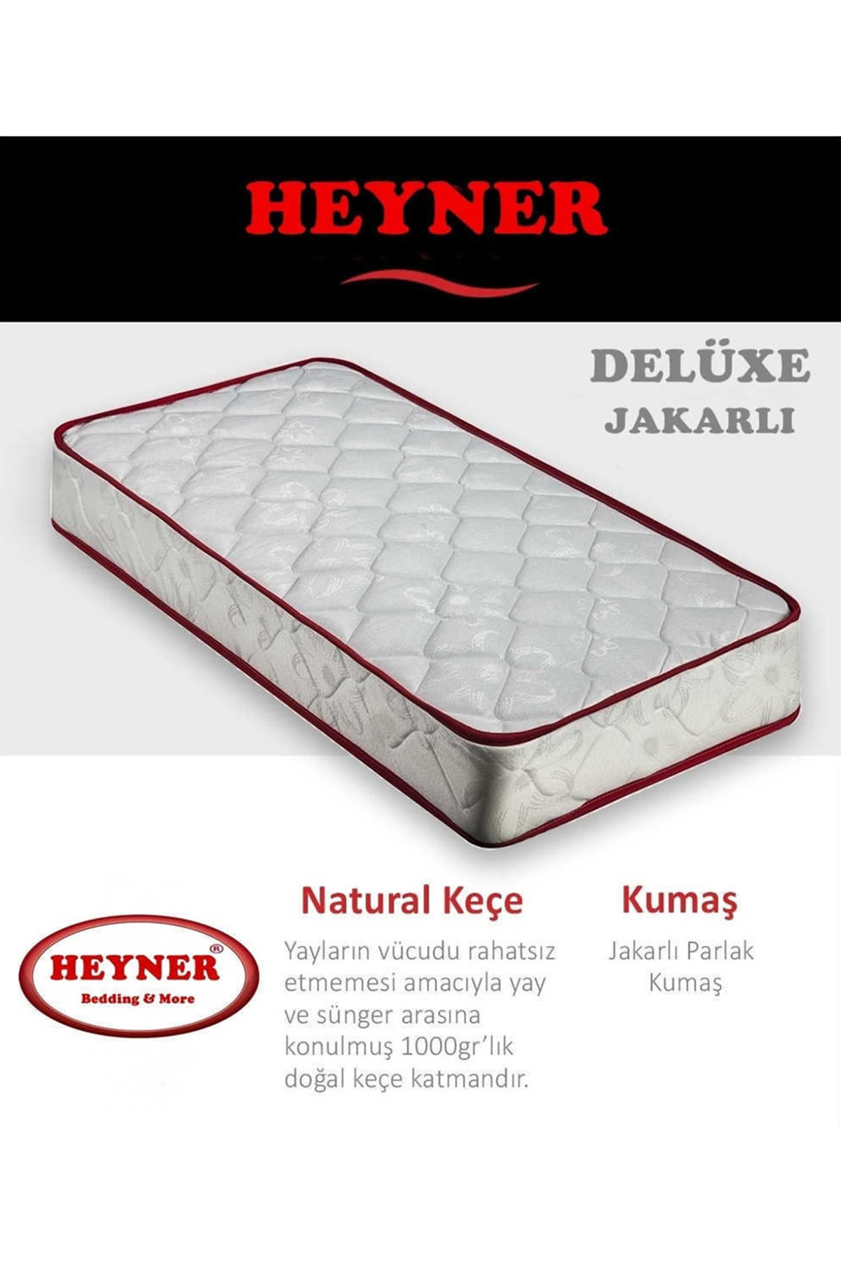 heyner deluxe jakarli ortopedik yayli yatak 80x200 cm fiyati yorumlari trendyol