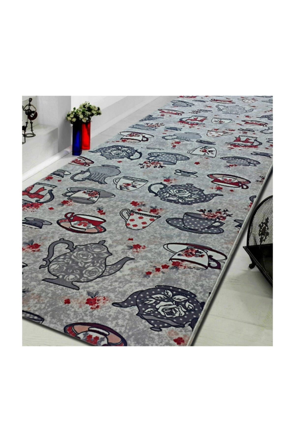 sarar culina gri mutfak halisi 80x260 cm yuksek kalite kaymaz taban hali fiyati yorumlari trendyol