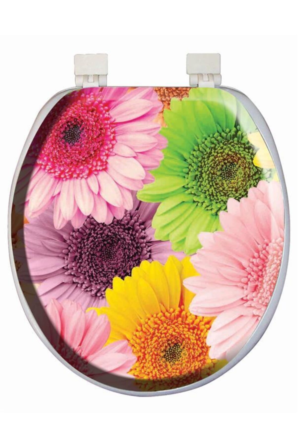 Softy Beyaz Jumbo Desenli Yumuşak Klozet Kapağı