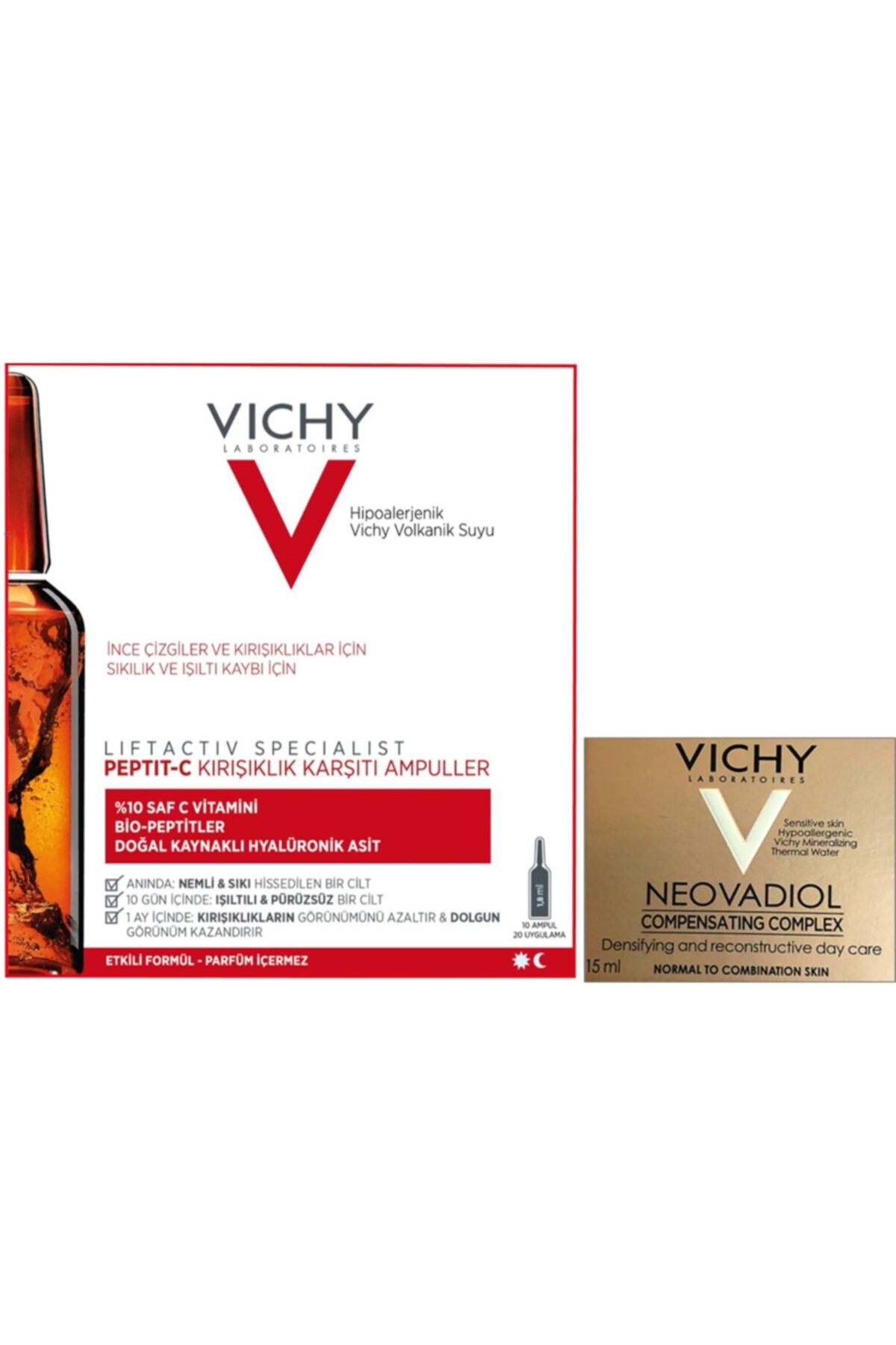 Vichy Peptıt-c Kırışıklık Karşıtı 10 Amp + Neovadıol Compensantıng Complex 15 ml
