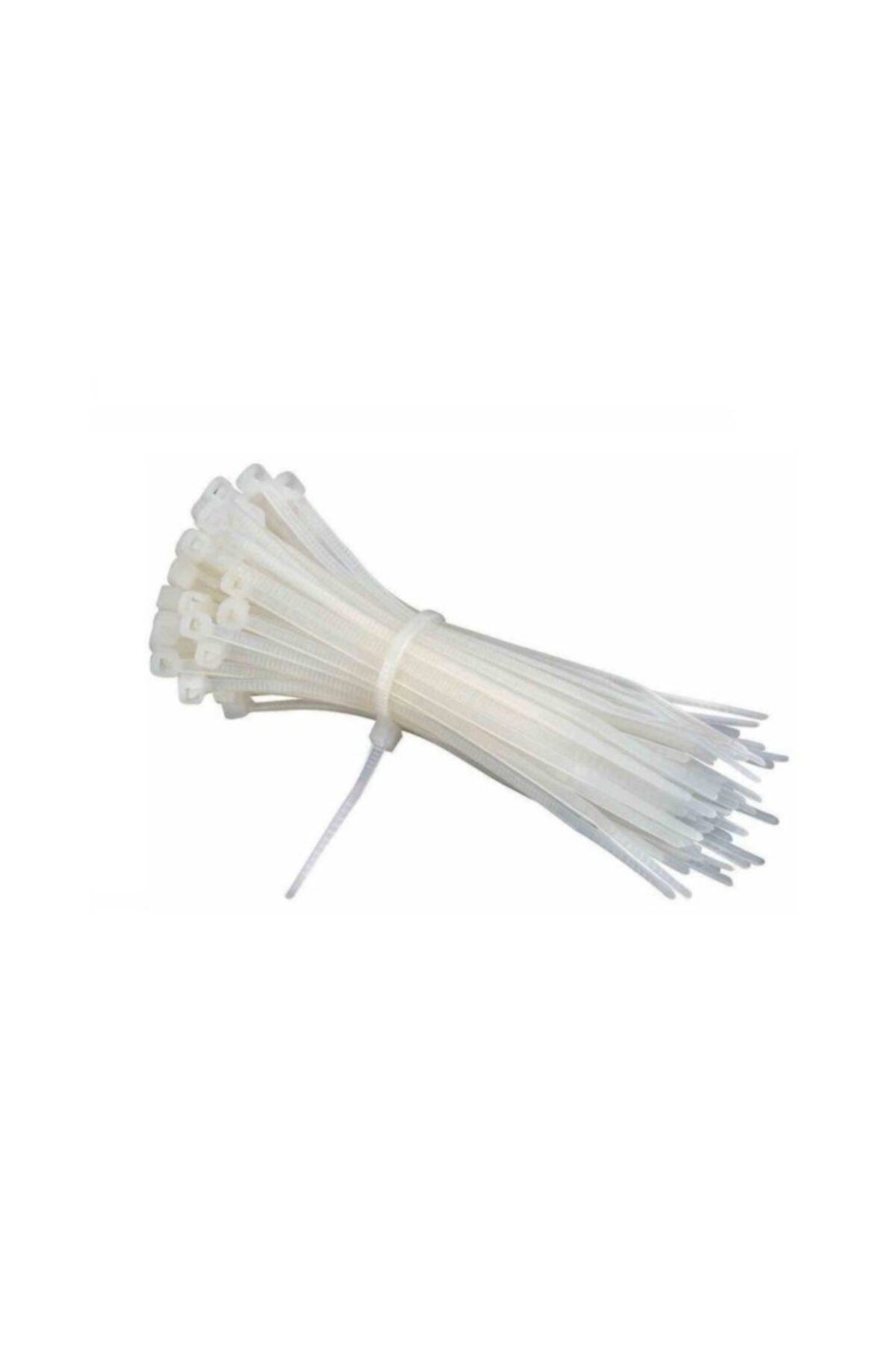SKAUTO Beyaz Kablo Bağı Plastik Cırt Kelepçe 4,8x400 (100 Adet)