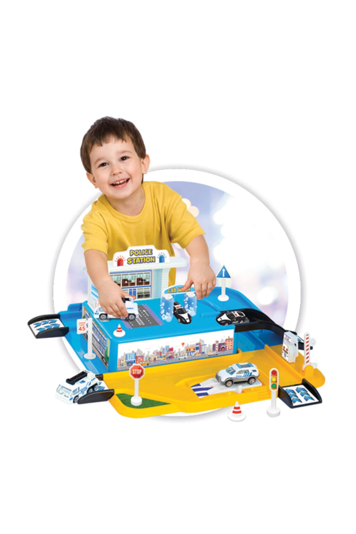 DEDE Toys Polis Istasyonu Garaj Seti Kaliteli Malzeme Özel Tasarım