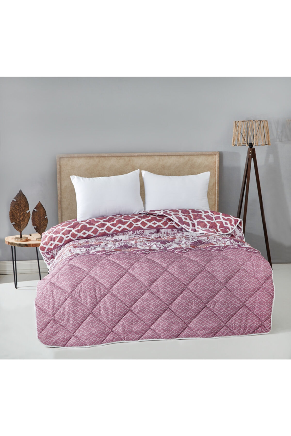 Komfort Home Baskılı Tek Kişilik Microfiber Yorgan + Yastık