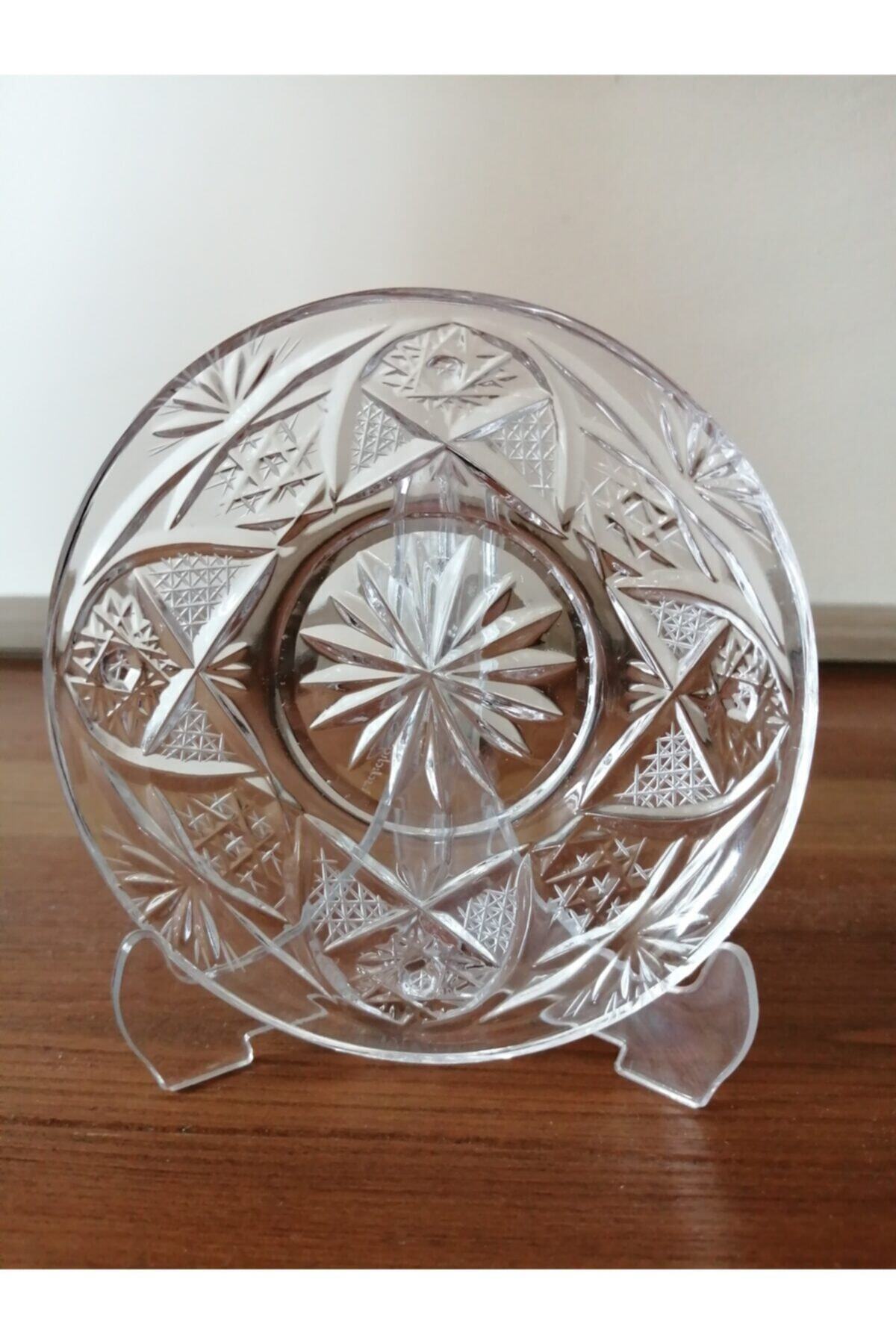 PAŞABAHÇE DENİZLİ CAM Paşabahçe Kristal Balık DesenÇay Tabağı Set  6'lı