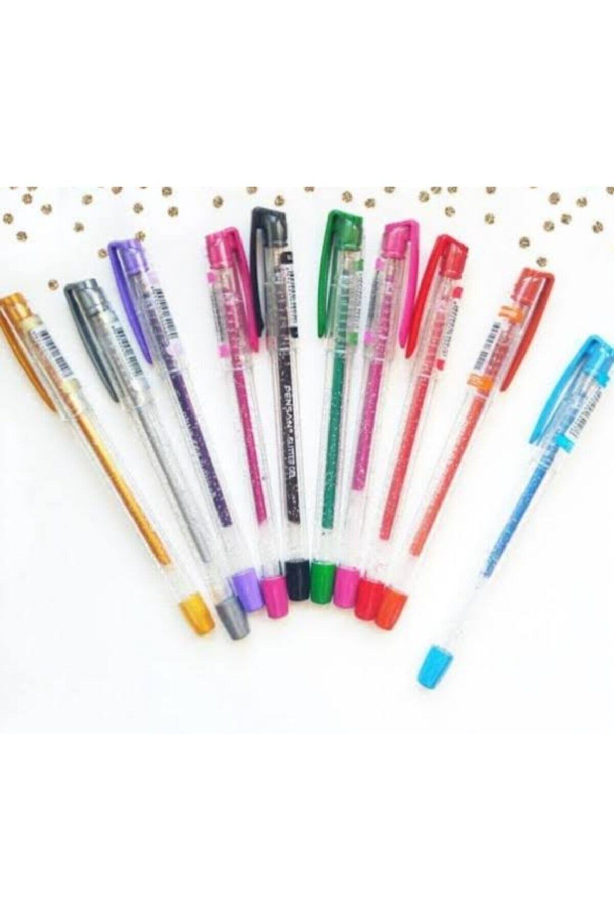 Pensan Glitter Simli Jel Kalem 1.0 Mm 8 Renk