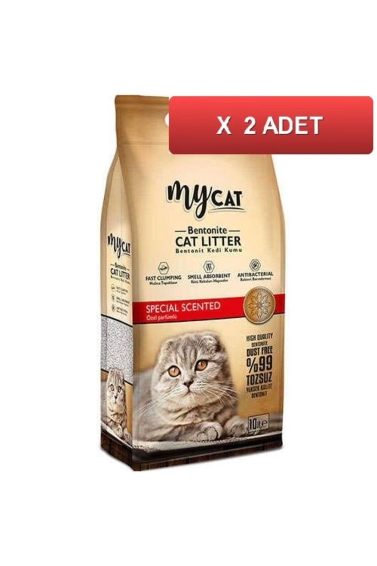 My Cat Mycat Özel Parfümlü Bentonit Kedi Kumu Ince Taneli 10 Lt (2 Adet)