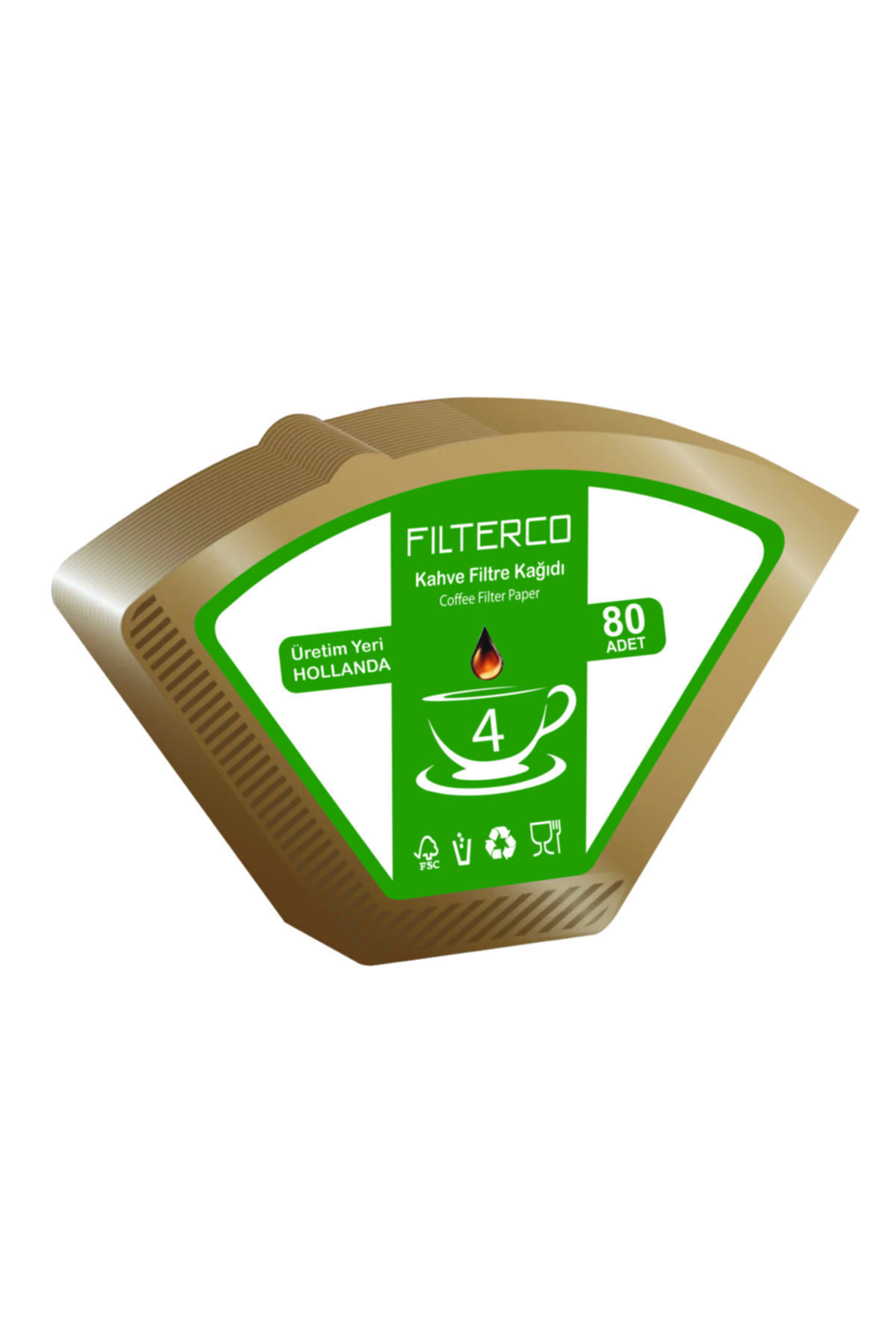 Filterco Kahve Filtre Kağıdı 1x4 80'li
