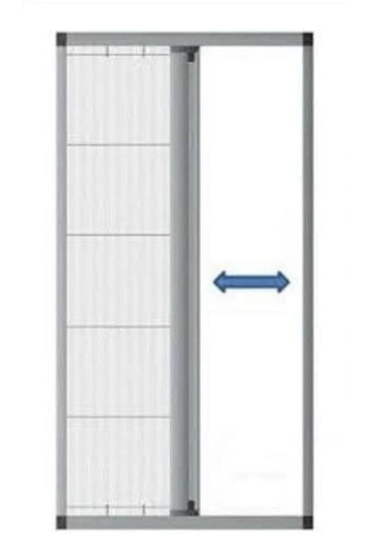 Anka Sineklik Plise Pileli Sürgülü Kapı Sinekliği 90x195 cm