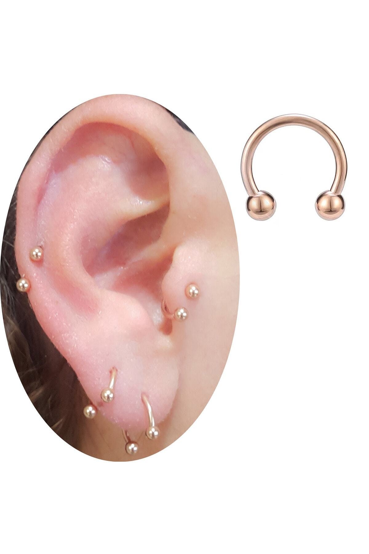 Cadının Dükkanı 6 Mm Rose Cerrahi Çelik Septum-tragus-helix-kıkırdak Piercing
