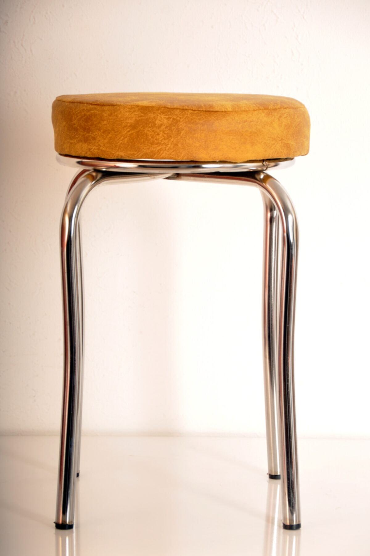 yılmaz masacılık 8 Adet Yeşil Kumaş Profil Tabure Metal Tabure Mutfak Taburesi Kalın Tabure