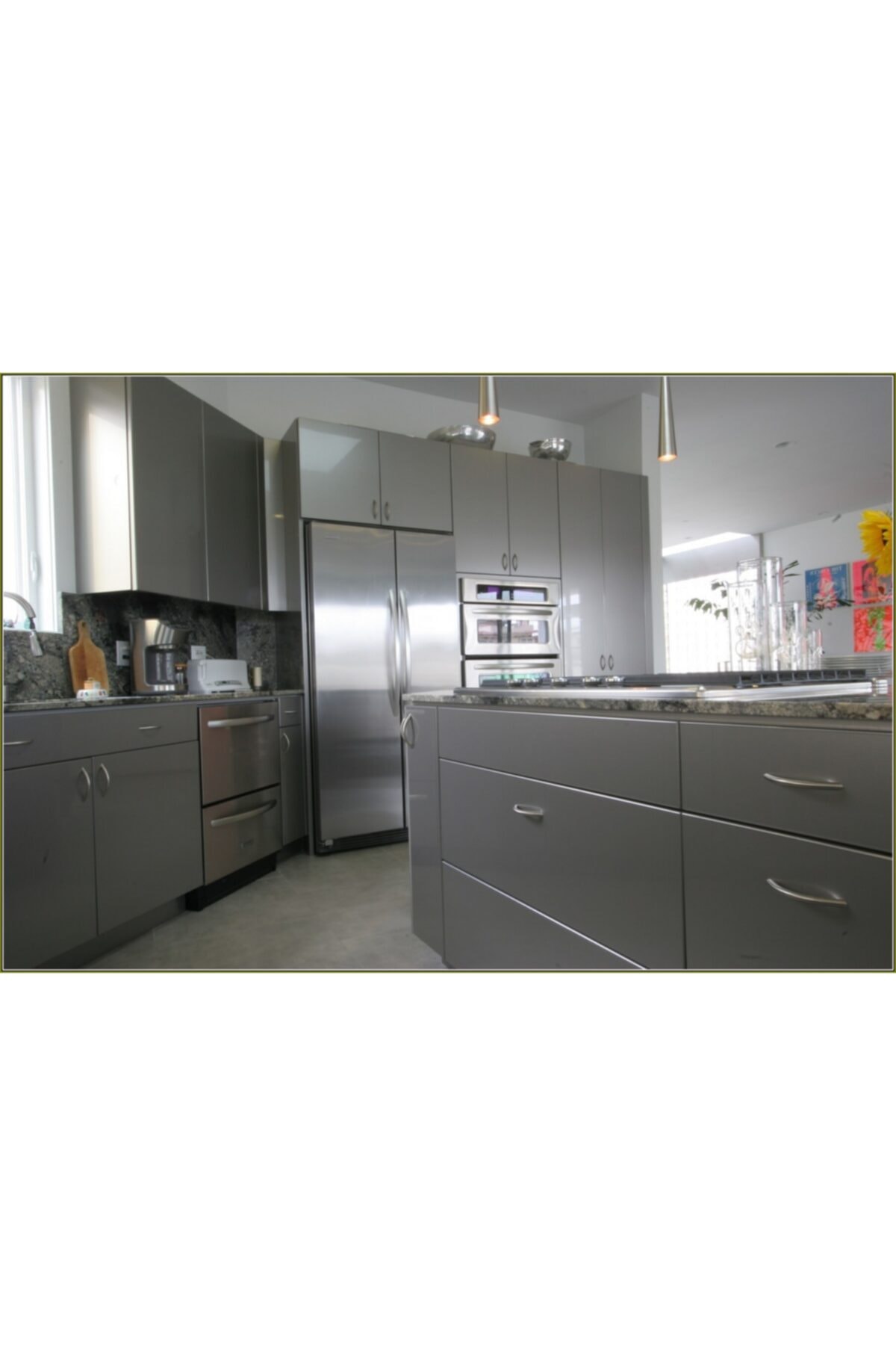 Baskı Madeni Metalik Gri Folyo (61 X 4 METRE) Kendinden Yapışkanlı