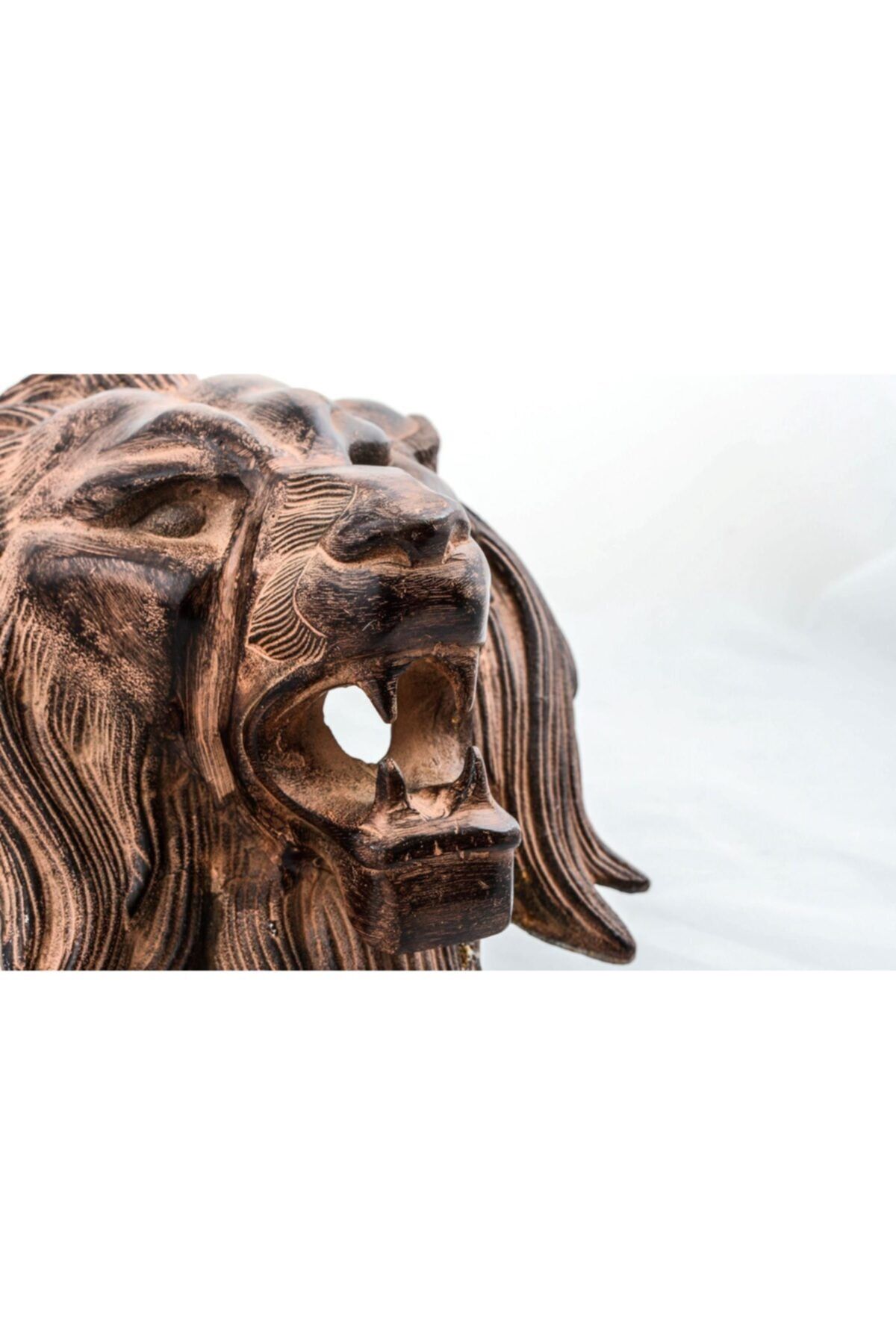 Trendest Dekoratif Asmalı Zamak Aslan Kafası Büstü 35 Cm Biblo