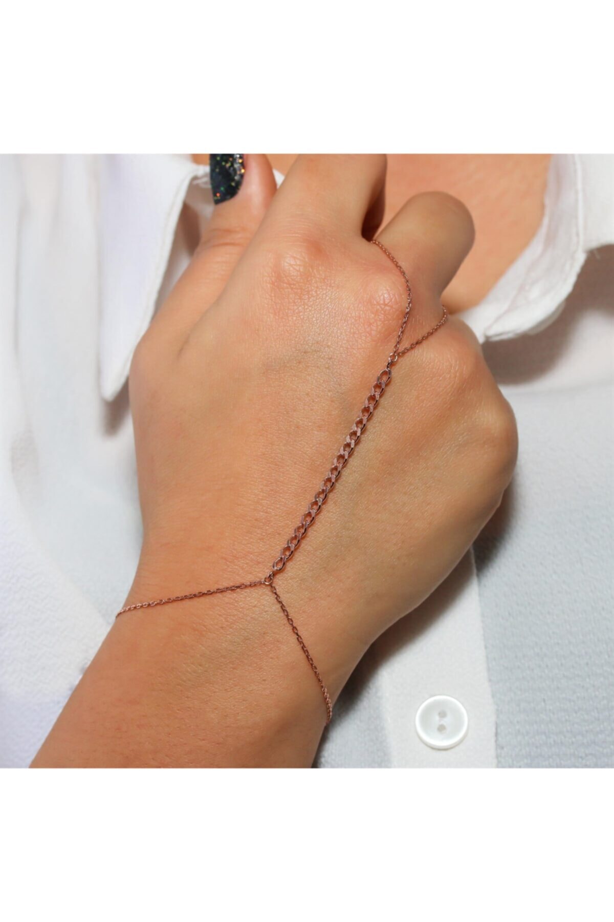 Silverplus Kadın Pembe Gurmet Zincirli Gümüş Şahmeran