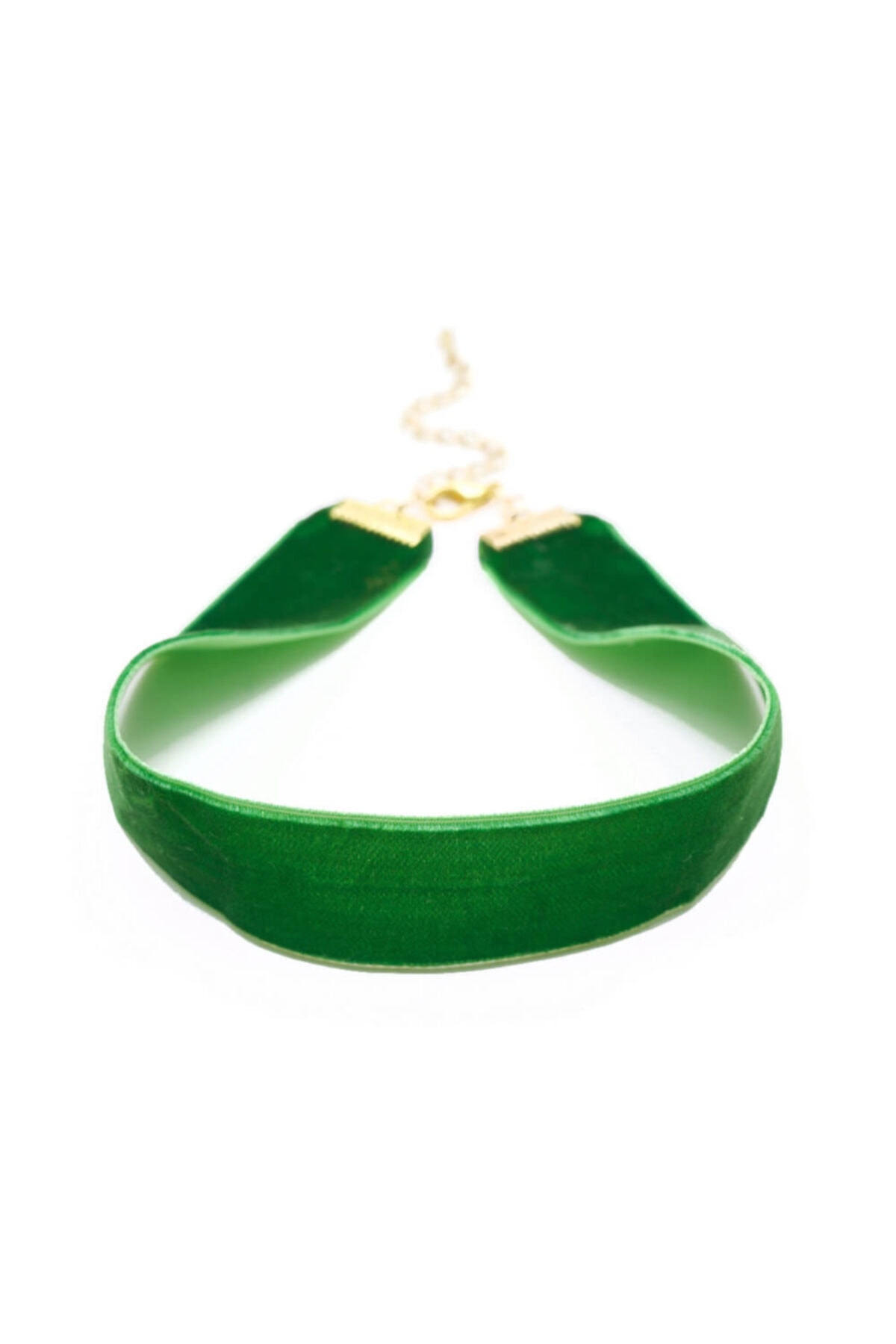takıperest Kalın Yeşil Kadife Tasma Choker Kolye