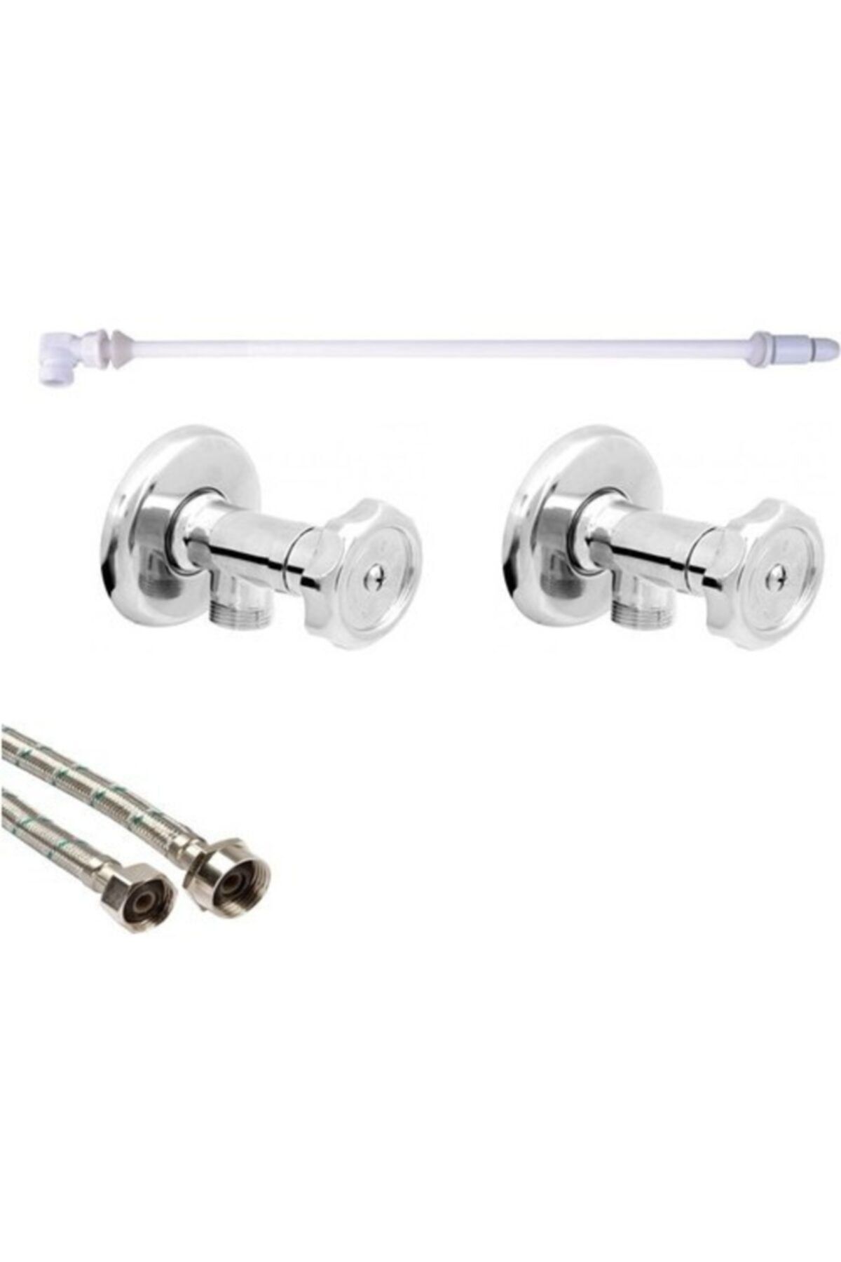 ARÇE BANYO Klozet Montaj Seti 70 Cm Flex Hortum Koç Taharet Ara Musluk 2 Li