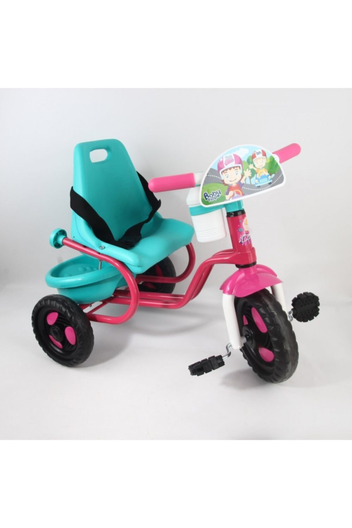 BabyHope 125 Prens Üçteker Bisiklet Pembe Turkuaz