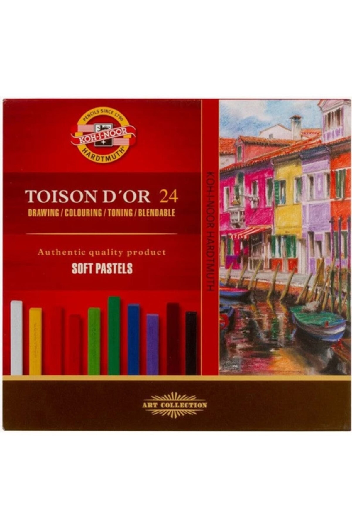 Kohi Noor Toison Dor Soft Köşeli  Pastel 24lü