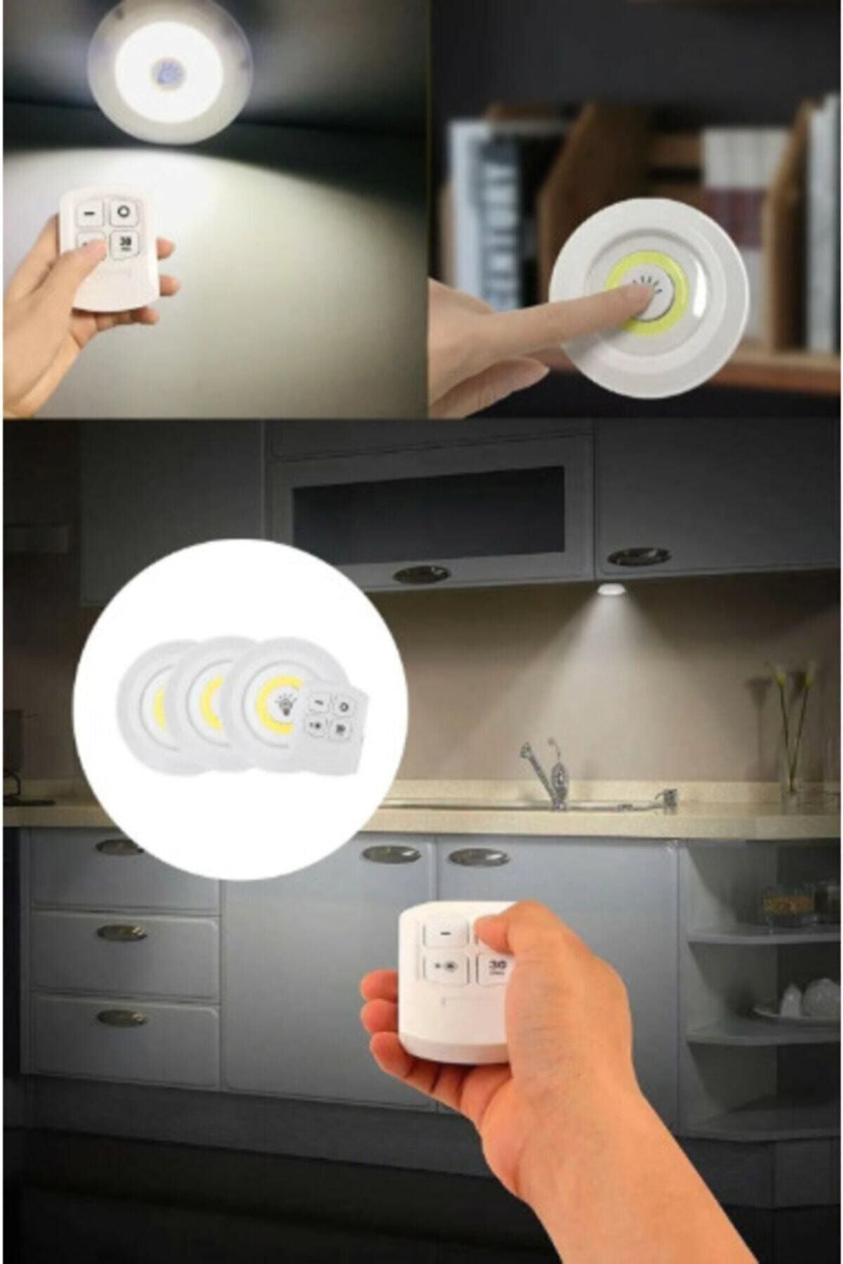 Yenimiyeni Uzaktan Kumandalı 3 Lü Spot Led Lamba